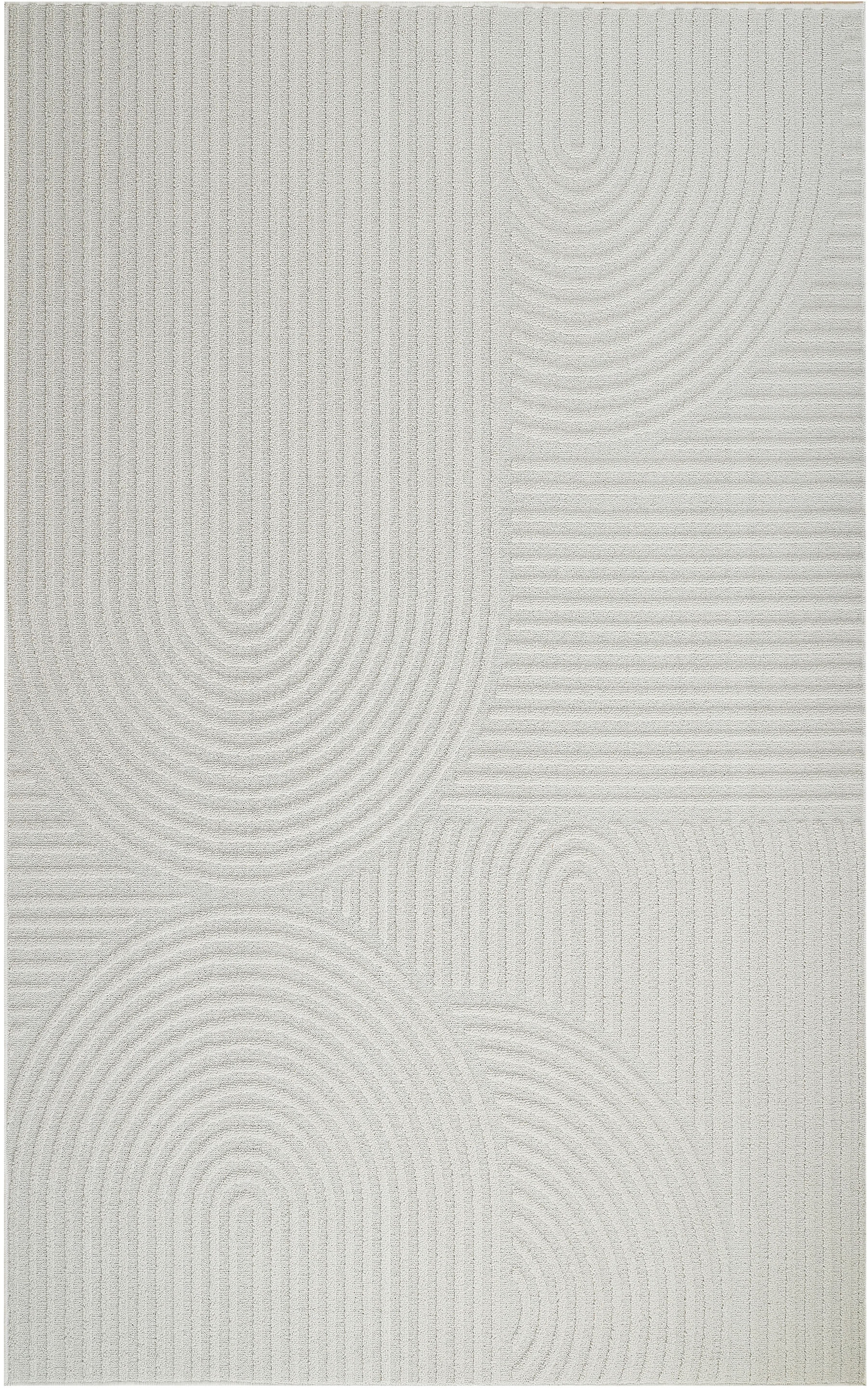 GOODproduct Tapis »Jola Hoch-Tief-Design, Scandi-Look, Zen« Rectangulaire 10 mm Höhe Boho, Modern, 3D, Wohnzimmer, Schlafzimmer, wasserabweisend
