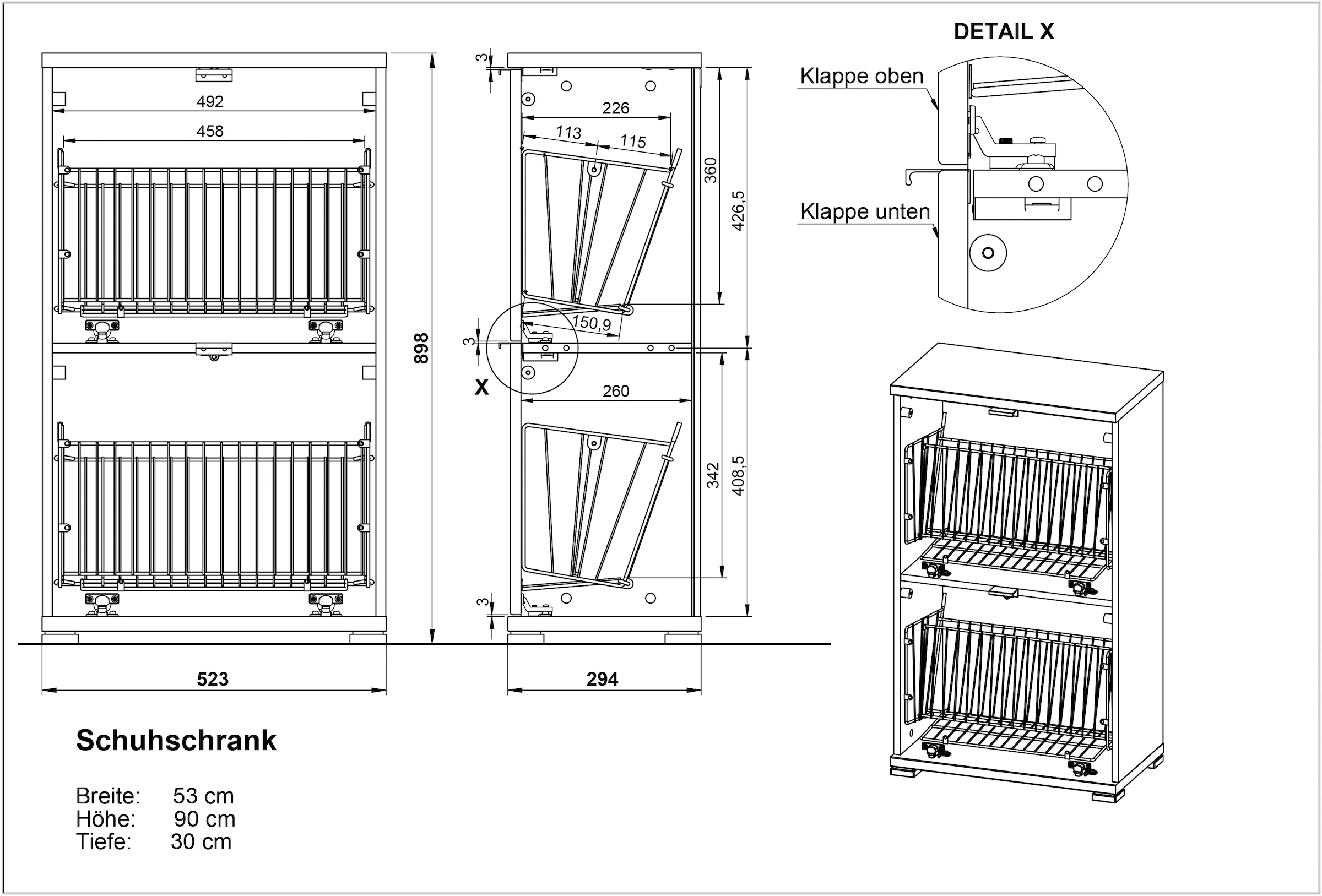 GERMANIA Armoire à chaussures »COLORADO«