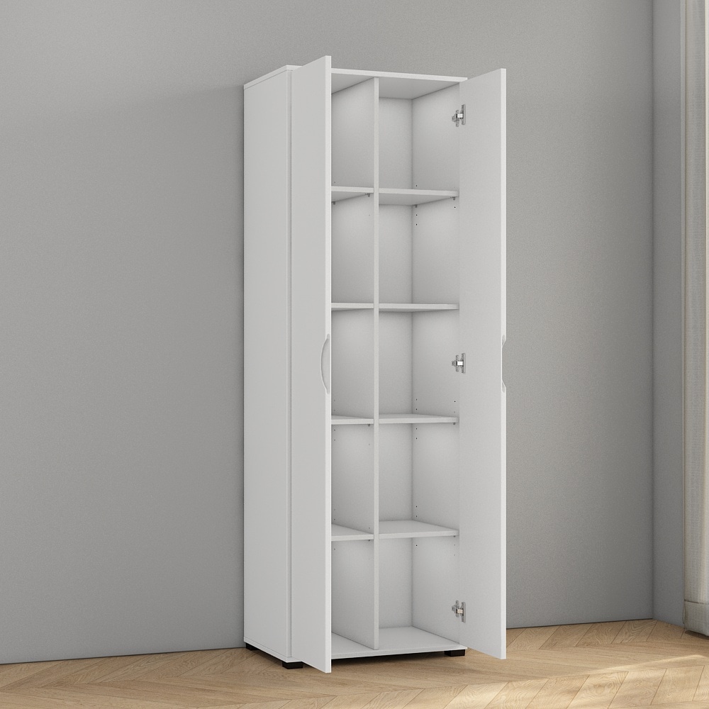GOODproduct Armoire de classement »ALENNA-AS2T« Ensemble,  armoire polyvalente, design moderne, hauteur 180 cm