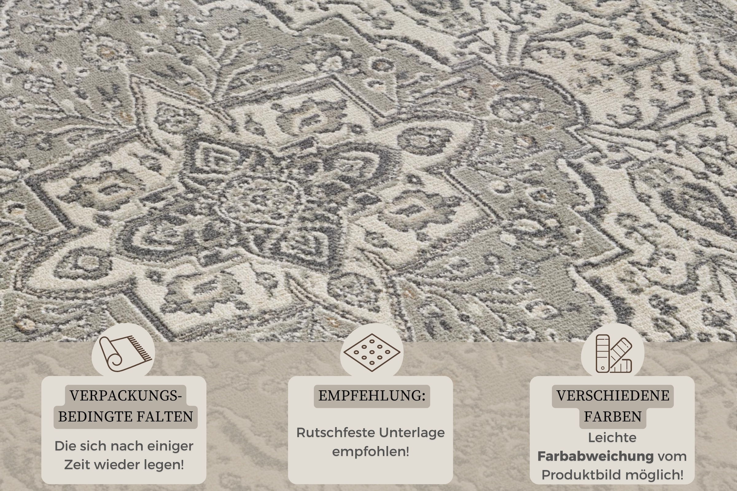 HANSE Home Teppich »Orken« rechteckig 8 mm Höhe Kurzflor, Läufer, Orient, Vintage, Wohnzimmer, Schlafzimmer, Esszimmer