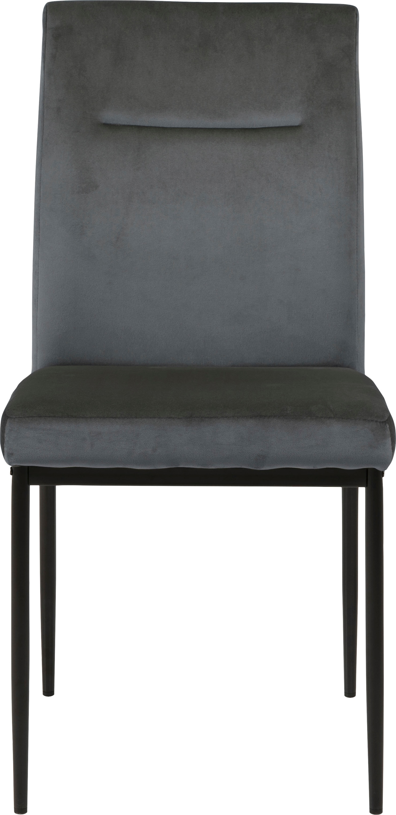 ACTONA GROUP Chaise de salle à manger »Doris« (Ensemble) 2 cuisavec tissu vivant, pieds métalliques noirs et fins