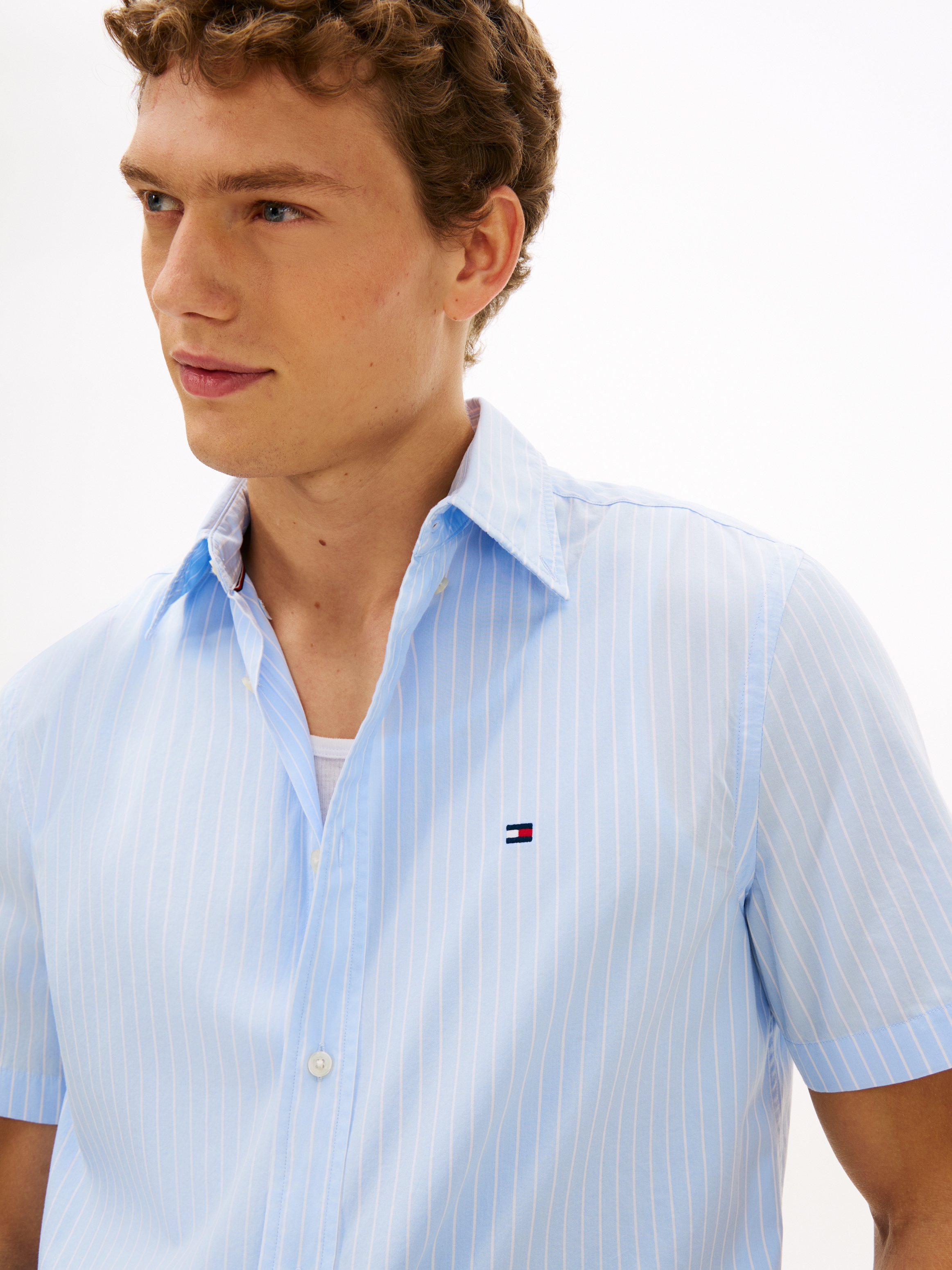 Tommy Hilfiger Chemise à manches courtes »FLEX POPLIN« Regular fit mit Button-Down-Kragen
