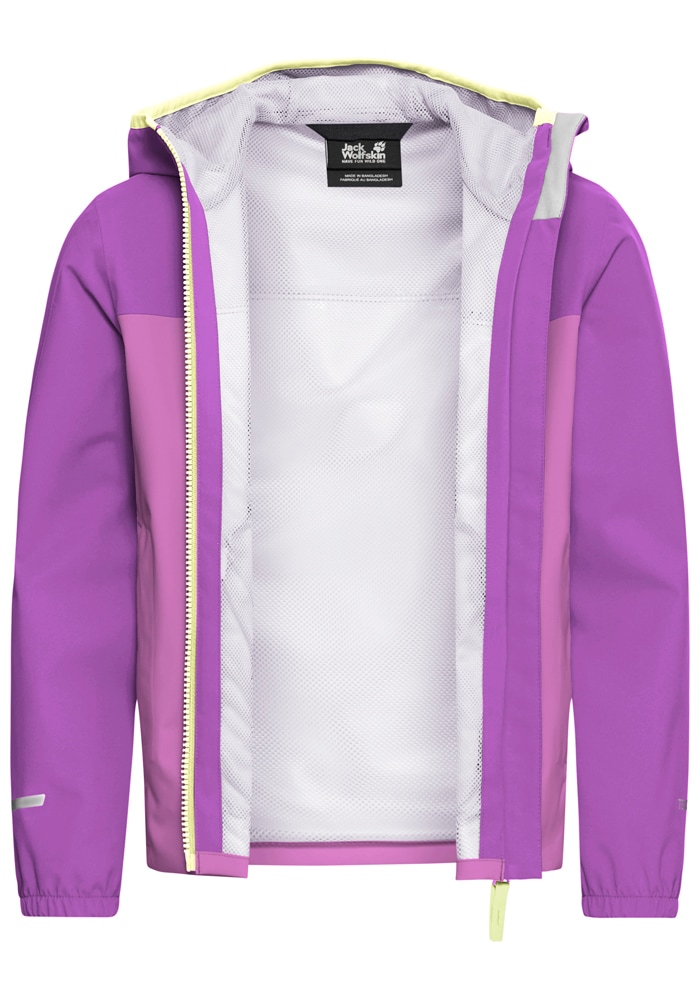 Jack Wolfskin Regenjacke »ADVENTURETRIBE 2L JKT K« atmungsaktiv, wasserdicht, mit Reissverschluss, normale Länge