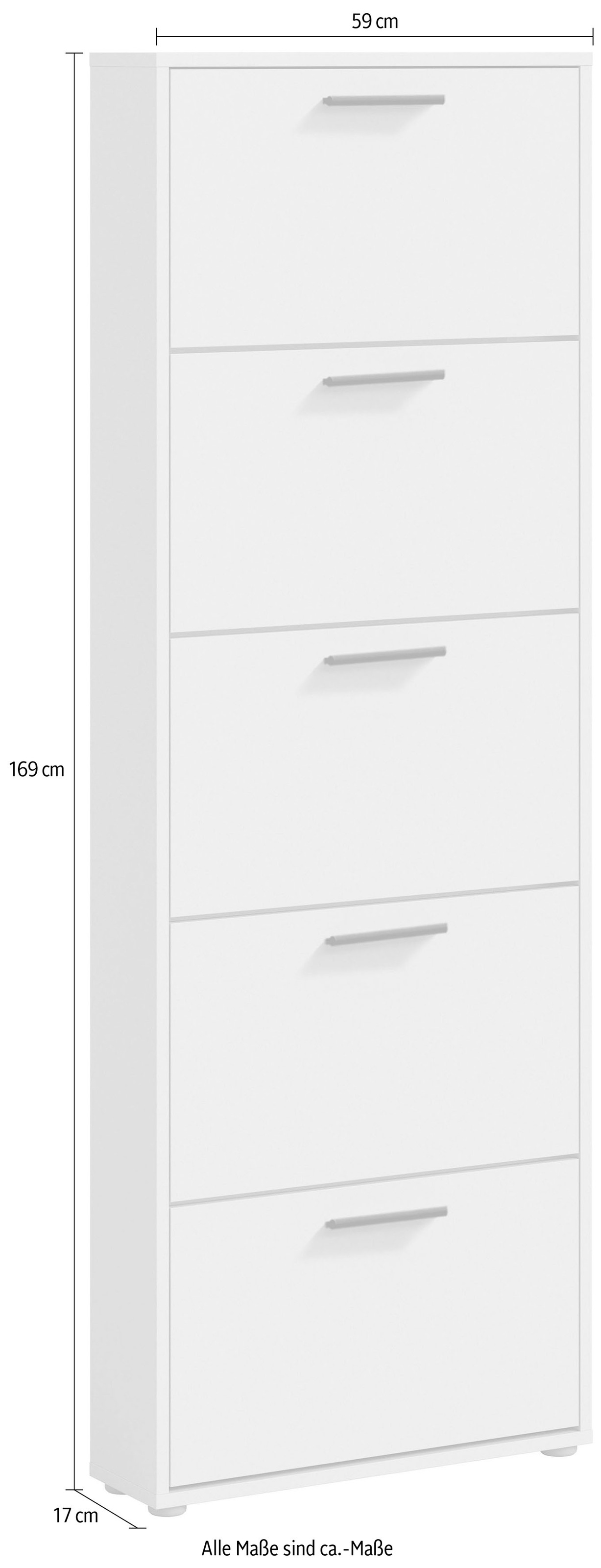 HBZ Commode à chaussures »Sam Schuhkipper, Schuhschrank BxHxT 59x169x17 cm« 1 cuis tlg. Breite 59cm, FSC-Mix Credit