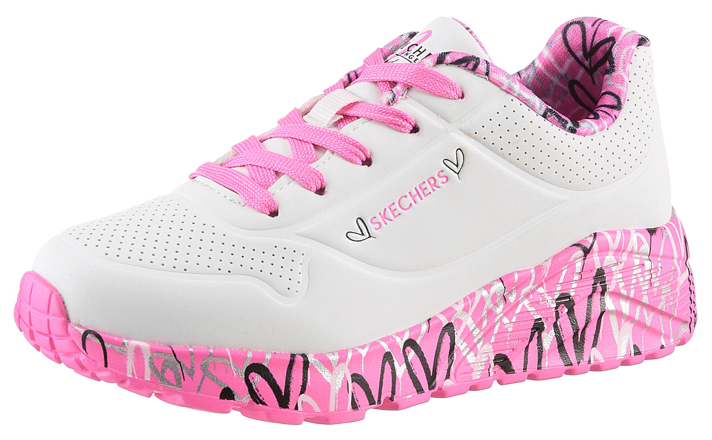 Skechers Sneakers »UNO LITE-LOVELY LUV«  , Schnürschuh mit bedruckter Sohle, Grössenschablone zum Download