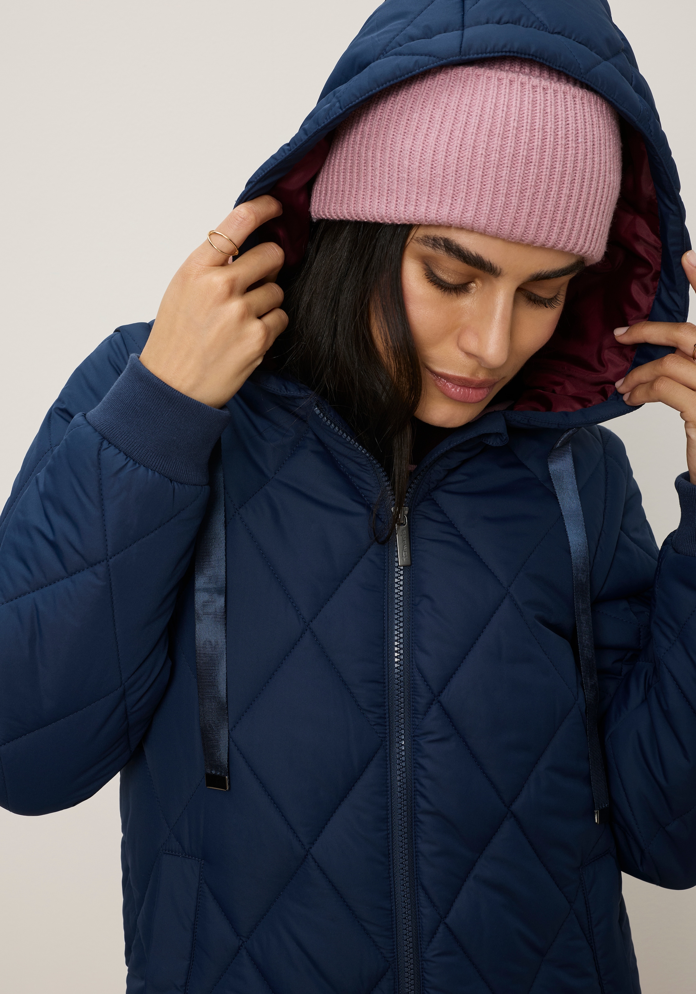 Tamaris Manteau d'hiver avec manches et capuche amovibles - peut aussi se porter en gilet