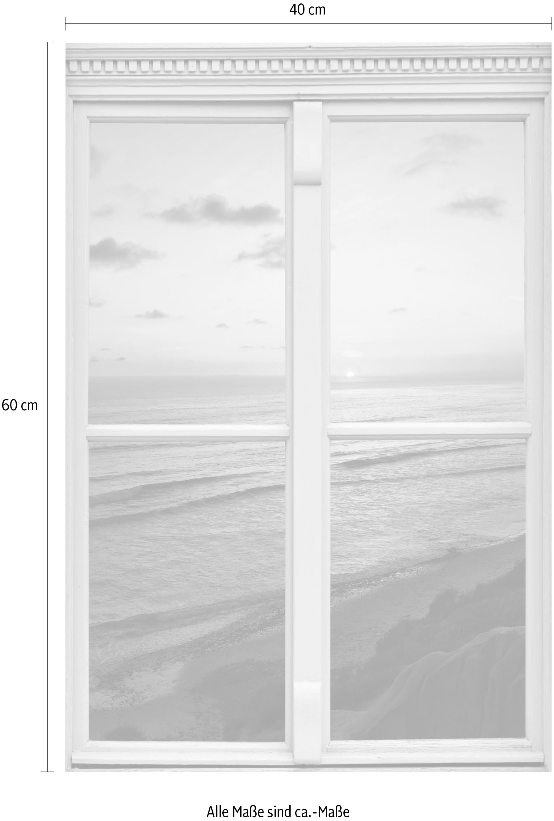 queence Wandsticker »Sonnenuntergang« Wandsticker, Wandbild, selbstklebend, 3D, Fenster