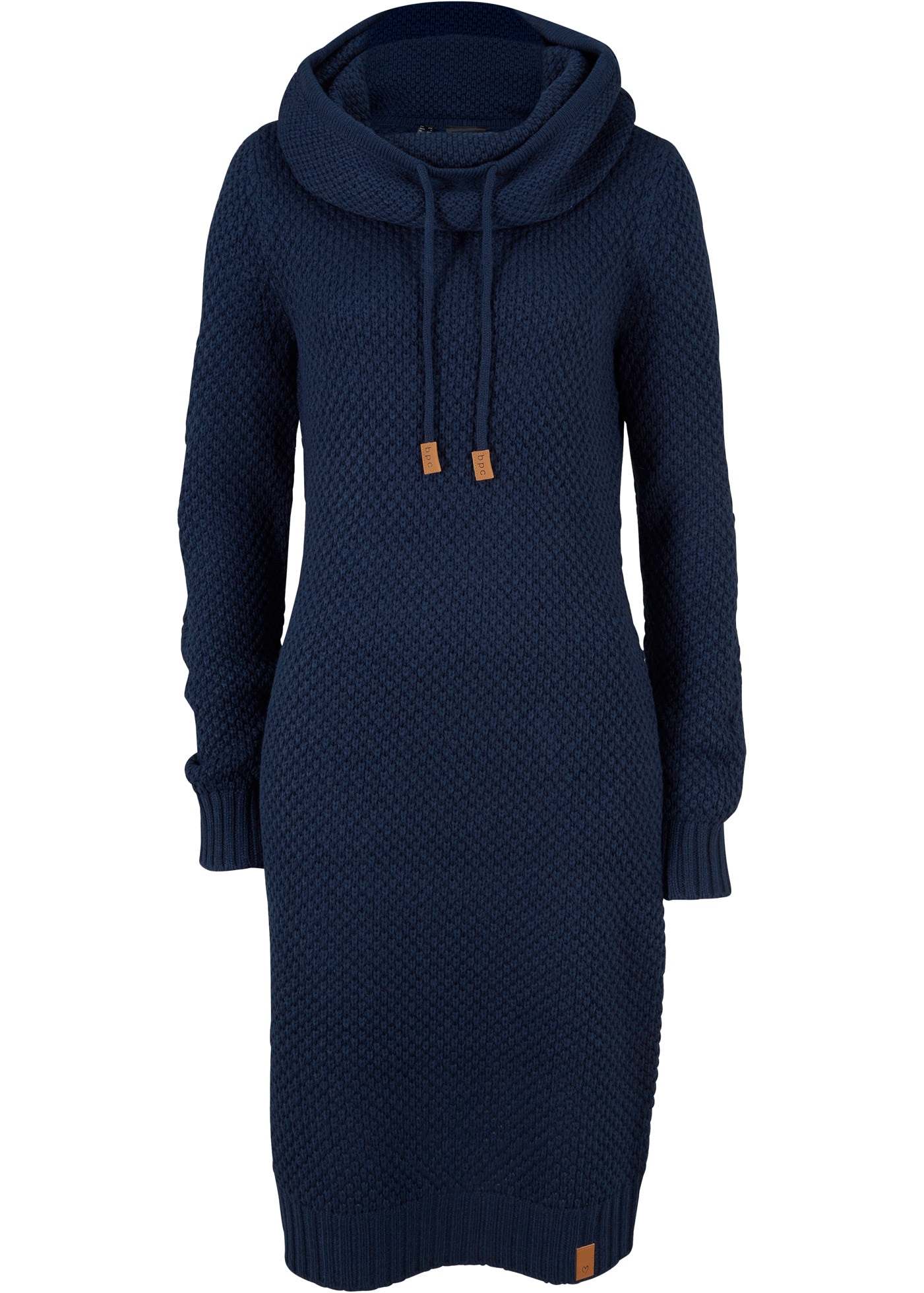 bonprix Robe en tricot »Strickkleid mit Schalkragen« für vielseitige Anlässe, aus Polyacryl, schmale Passform