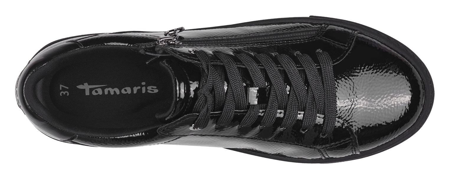 Tamaris Plateausneaker  Freizeitschuh, Halbschuh, Schnürschuh mit T-Logoanhänger