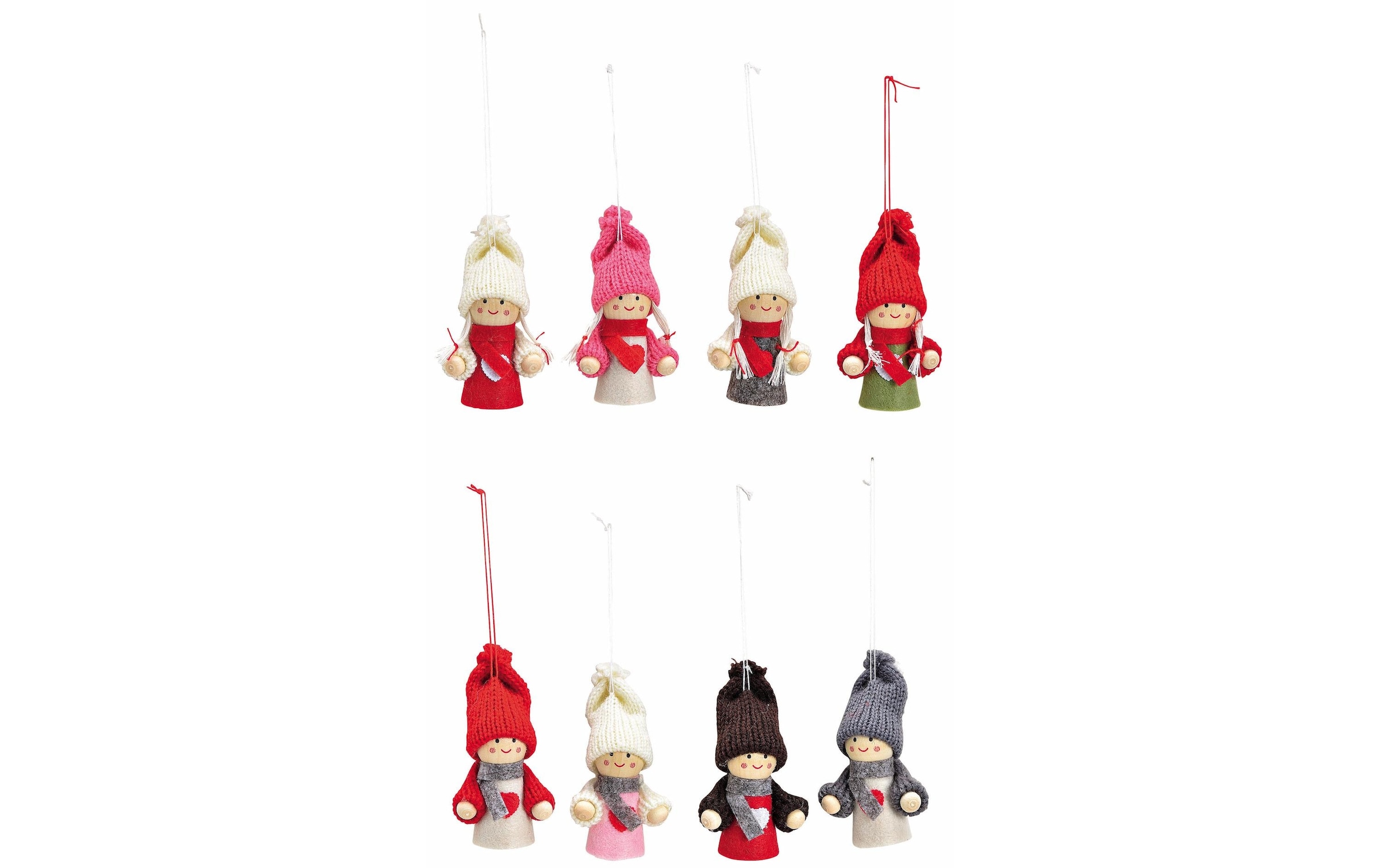 G.Wurm Boule de Noël »G. Wurm Weihnachtsschmuck Winterkind, 8-er Set«