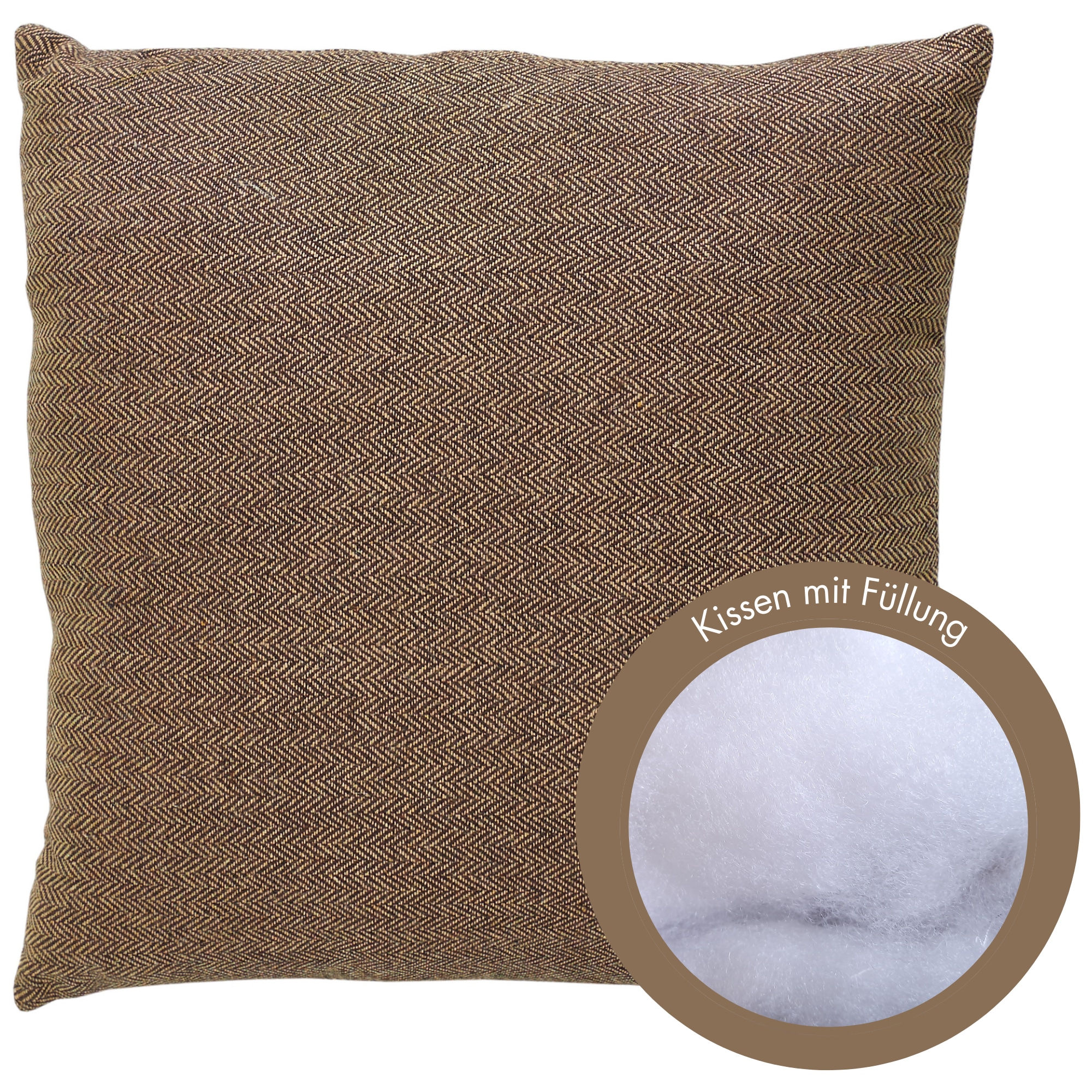 Andiamo Coussin décoratif »Jenny« Coussin décoratif, motif chevrons, carré, 40x40 cm, housse avec rembourrage