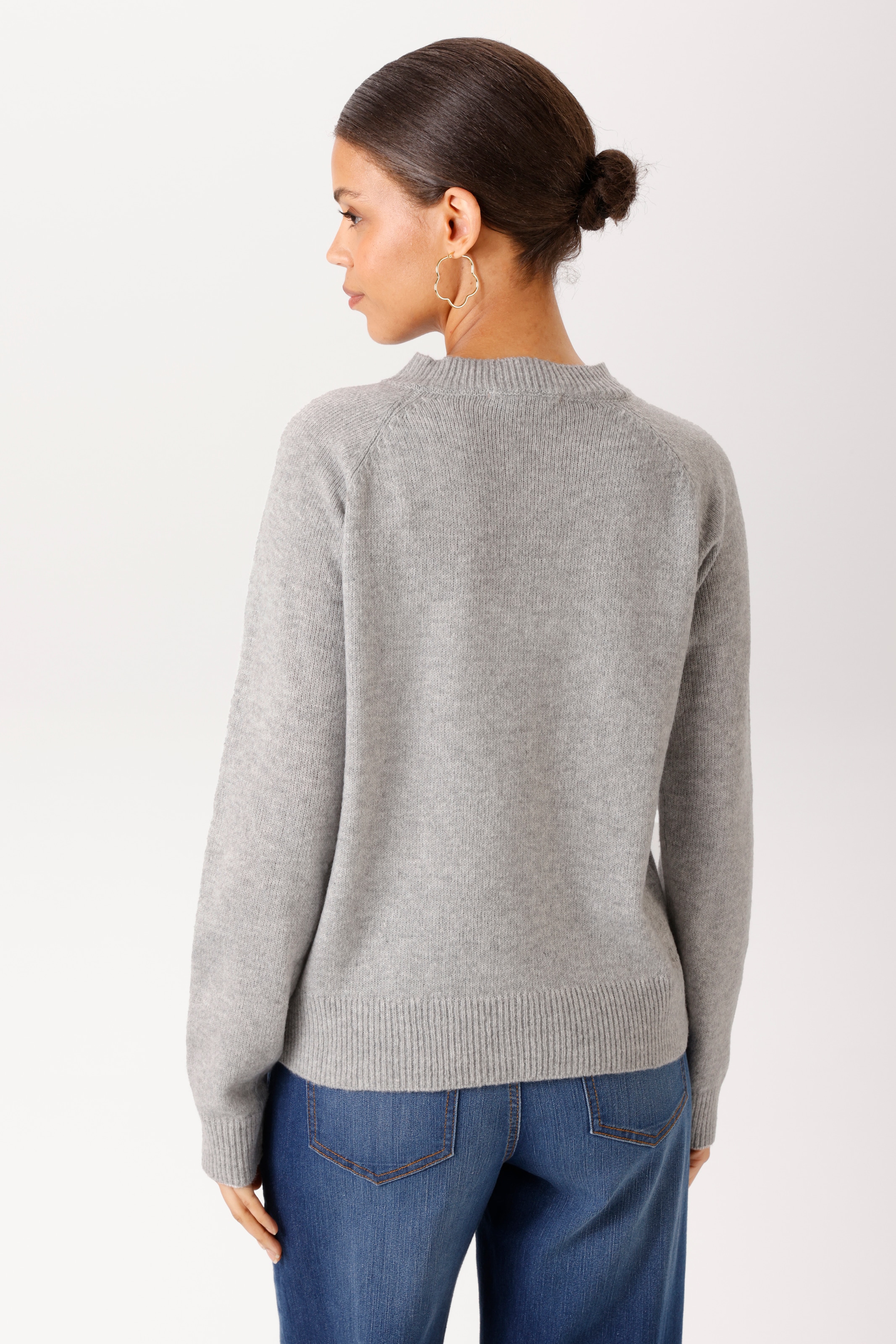 Aniston CASUAL Pull en tricot avec boutons décoratifs embossés - NOUVELLE COLLECTION