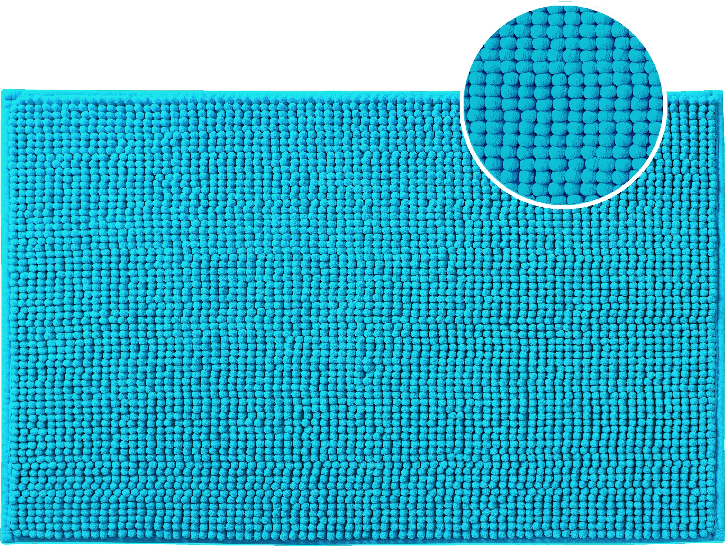 my home Badematte »Vanessa Chenille, Badvorleger, Badezimmer Teppich, Duschvorleger« Höhe 15 mm fussbodenheizungsgeeignet | schnell trocknend | strapazierfähig Uni Farben, besonders weich