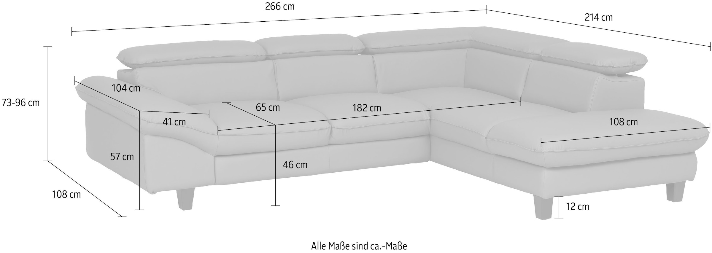 GOODproduct Ecksofa »Pilot L-Form« mit Kopfteilverstellung, wahlweise mit Schlaffunktion & Bettkasten