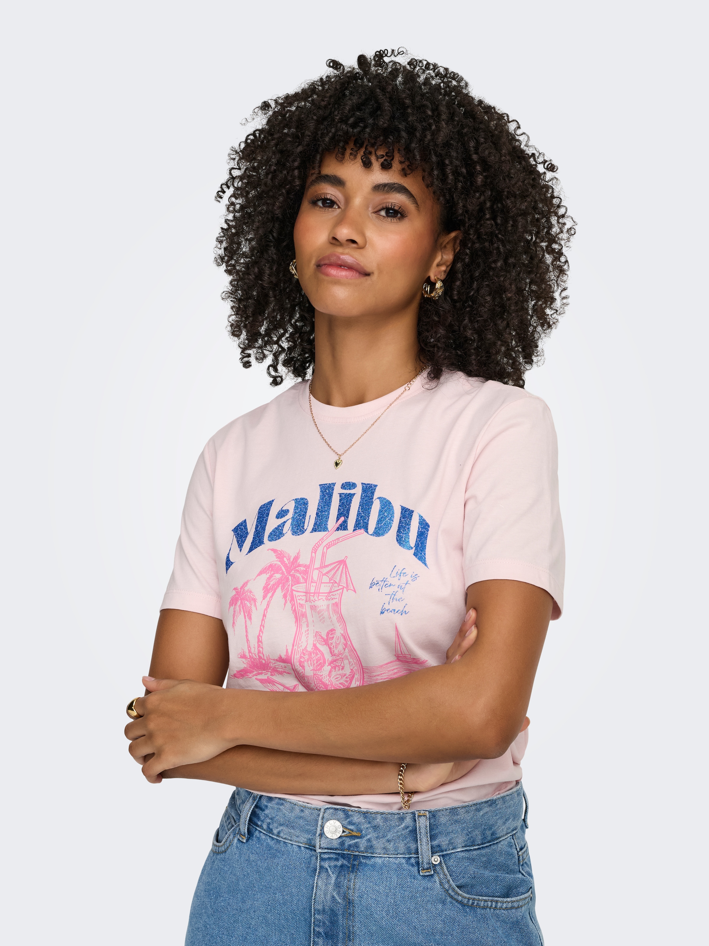 ONLY T-shirt à manches courtes »ONLDINA S/S CLUB TOP BOX JRS« coton, coupe régulière, col rond