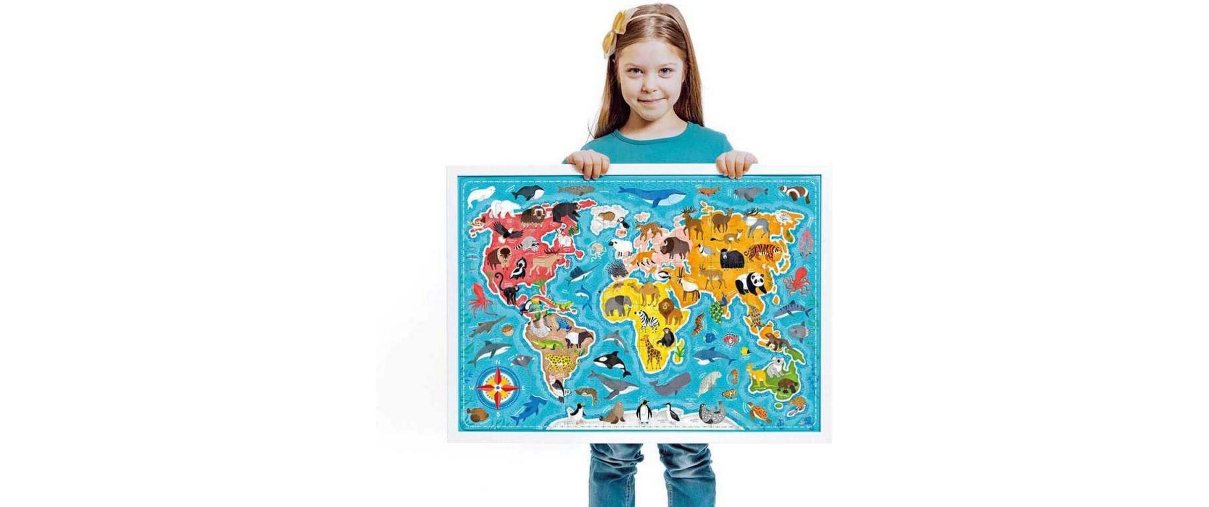   Puzzle »Banana Panda Puzzlove Animals Of the World Pappe 60 Teile« Multilingue