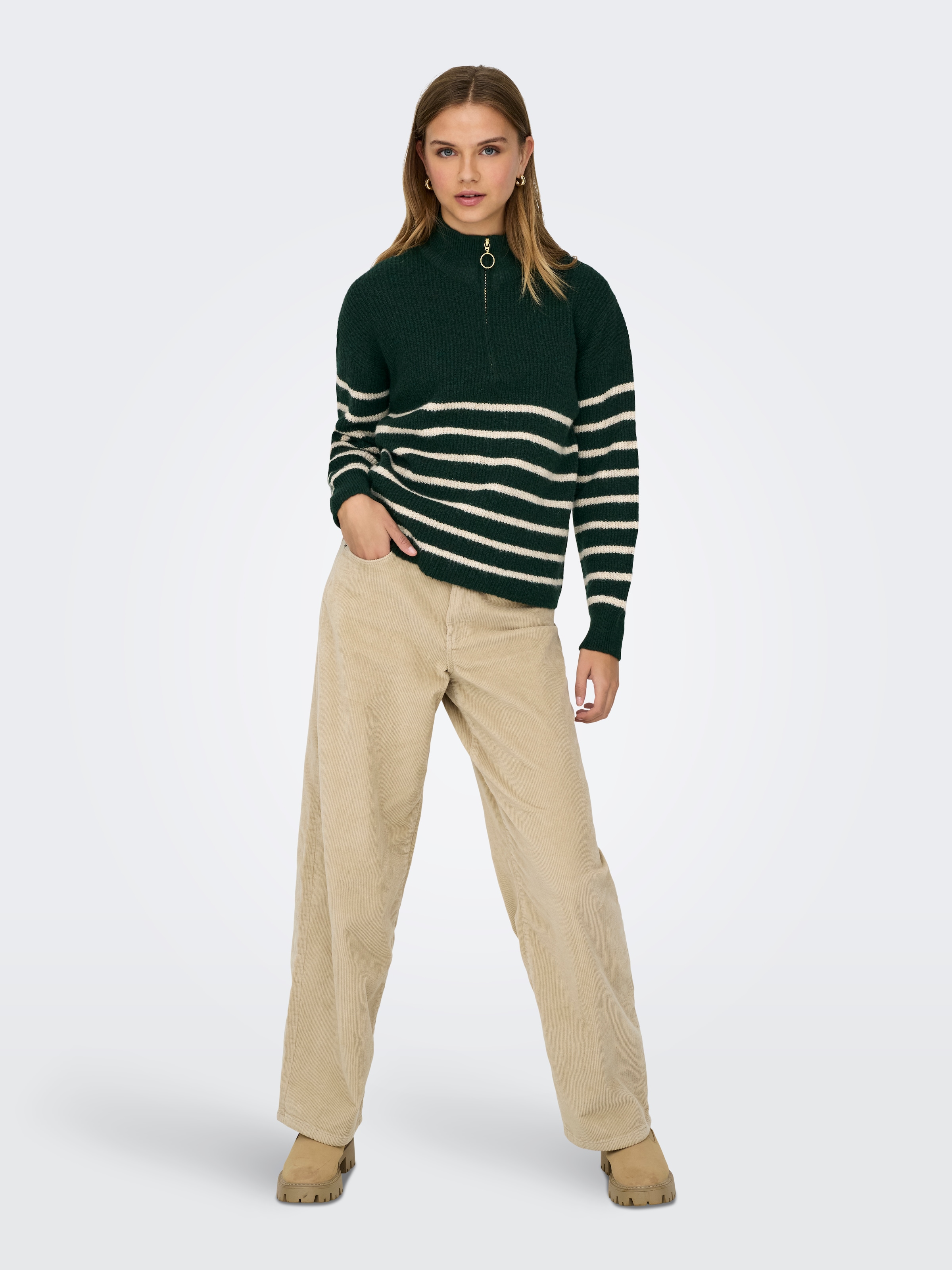 ONLY Strickpullover »ONLTOKYO L/S ZIP PULLOVER KNT NOOS«