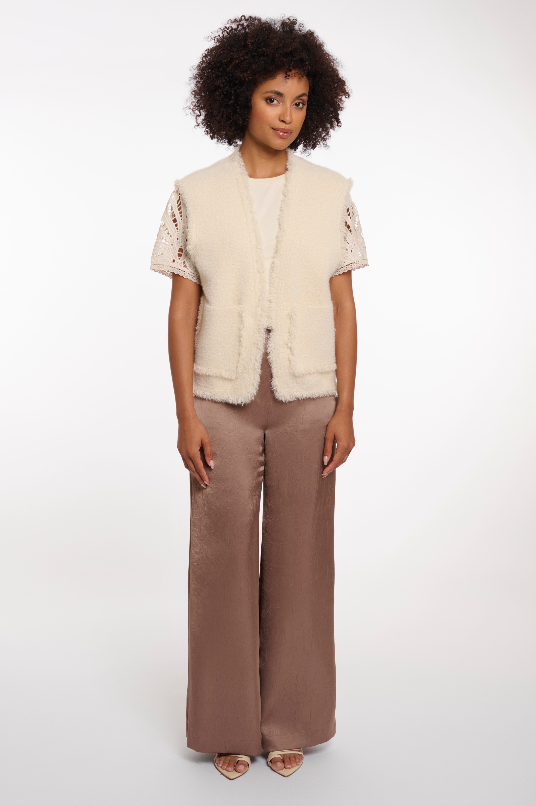 Rino & Pelle Gilet en imitation fourrure »VITA« ouvert, sans fermeture