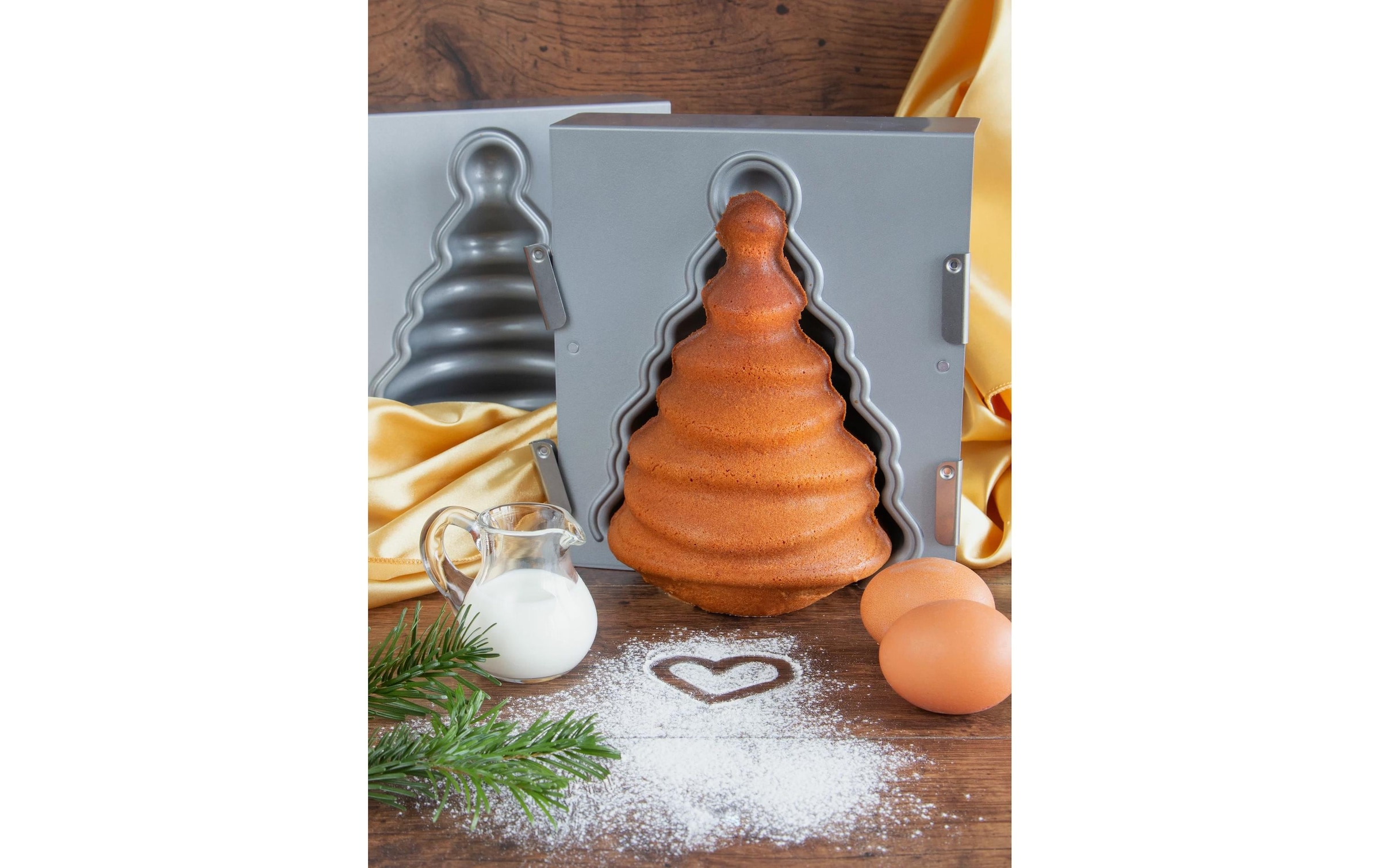 STÄDTER Backform »3D Tannenbaum 19 x 21 x 13 cm«