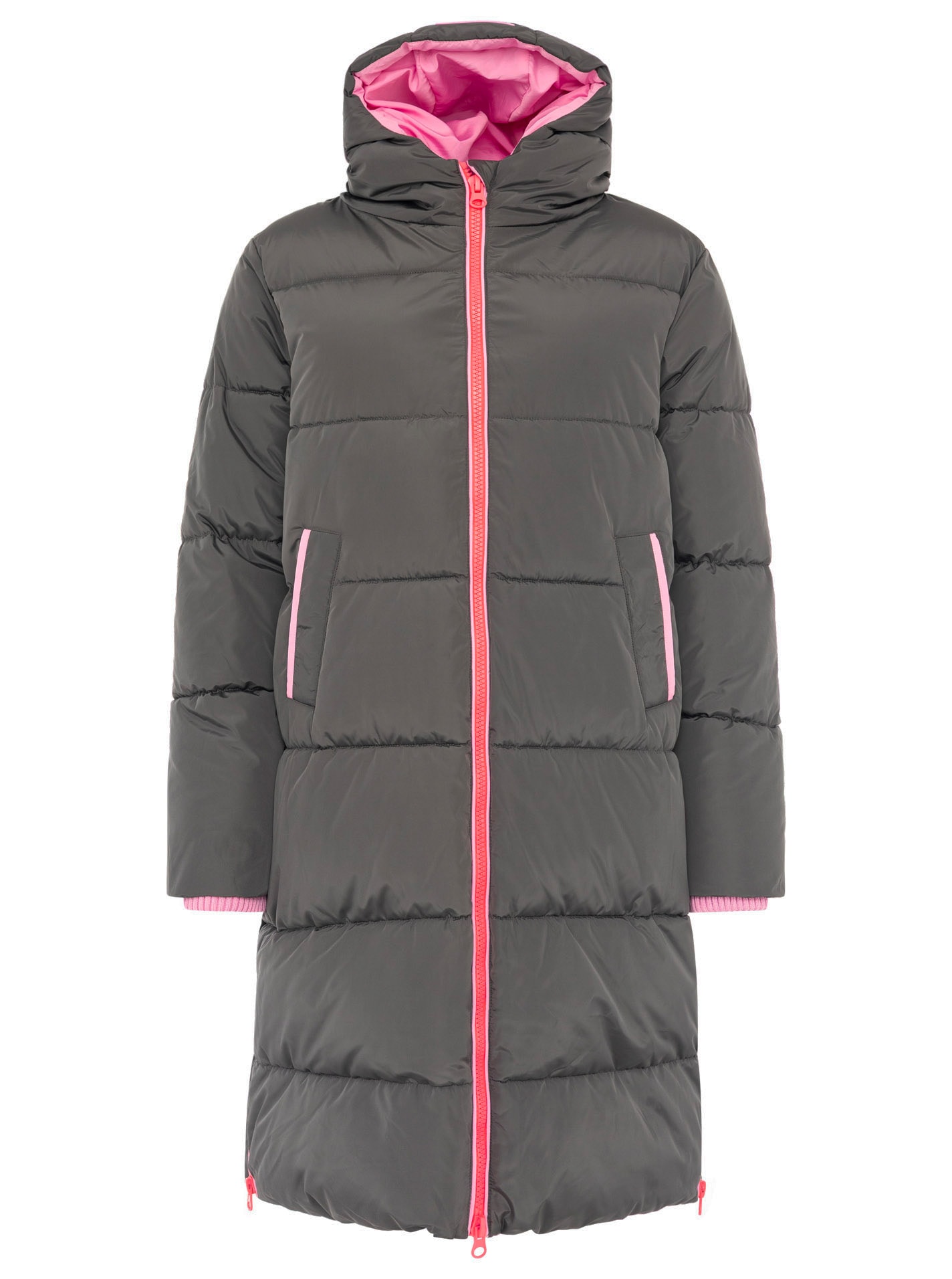Zwillingsherz Steppmantel »„Cozy“« Kapuze, farbliche Details, Reissverschluss, elastische Bündchen