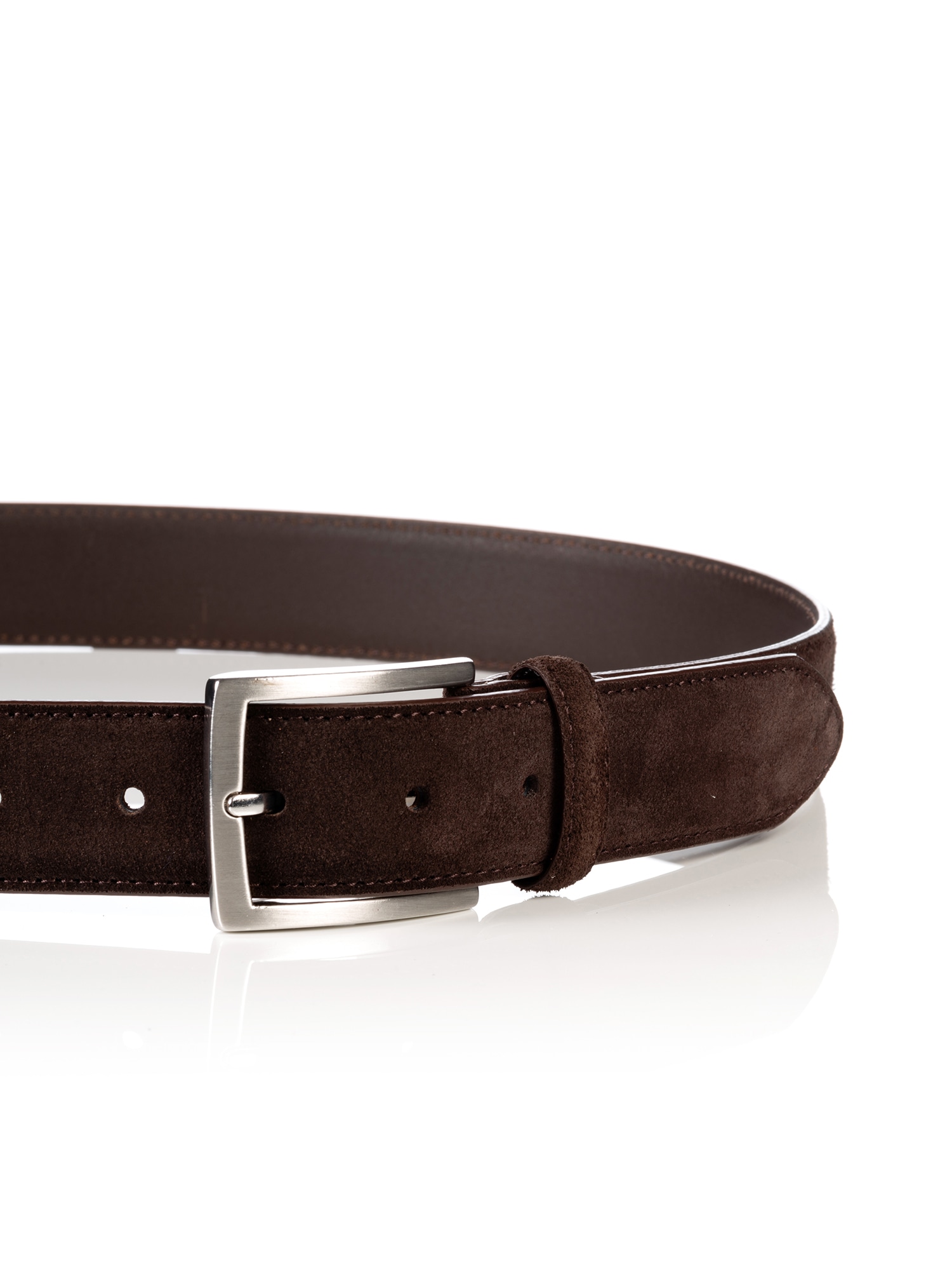 MONTI Ledergürtel 3,5 cm breit, Business-Casual, Veloursleder, kürzbar