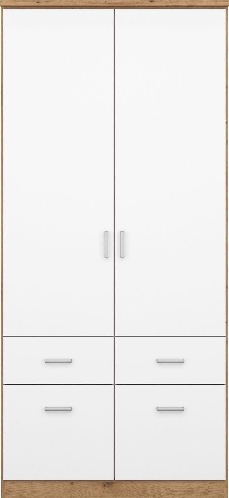rauch Armoires à vêtements »Kleiderschrank Schrank Garderobe deckenhoher Schrank BREMEN« optionnel avec miroir, largeurs : 91/136/181 cm, hauteur : 199 cm,  en plusieurs variantes de couleur, incl. bordure de couronne MADE IN GERMANY