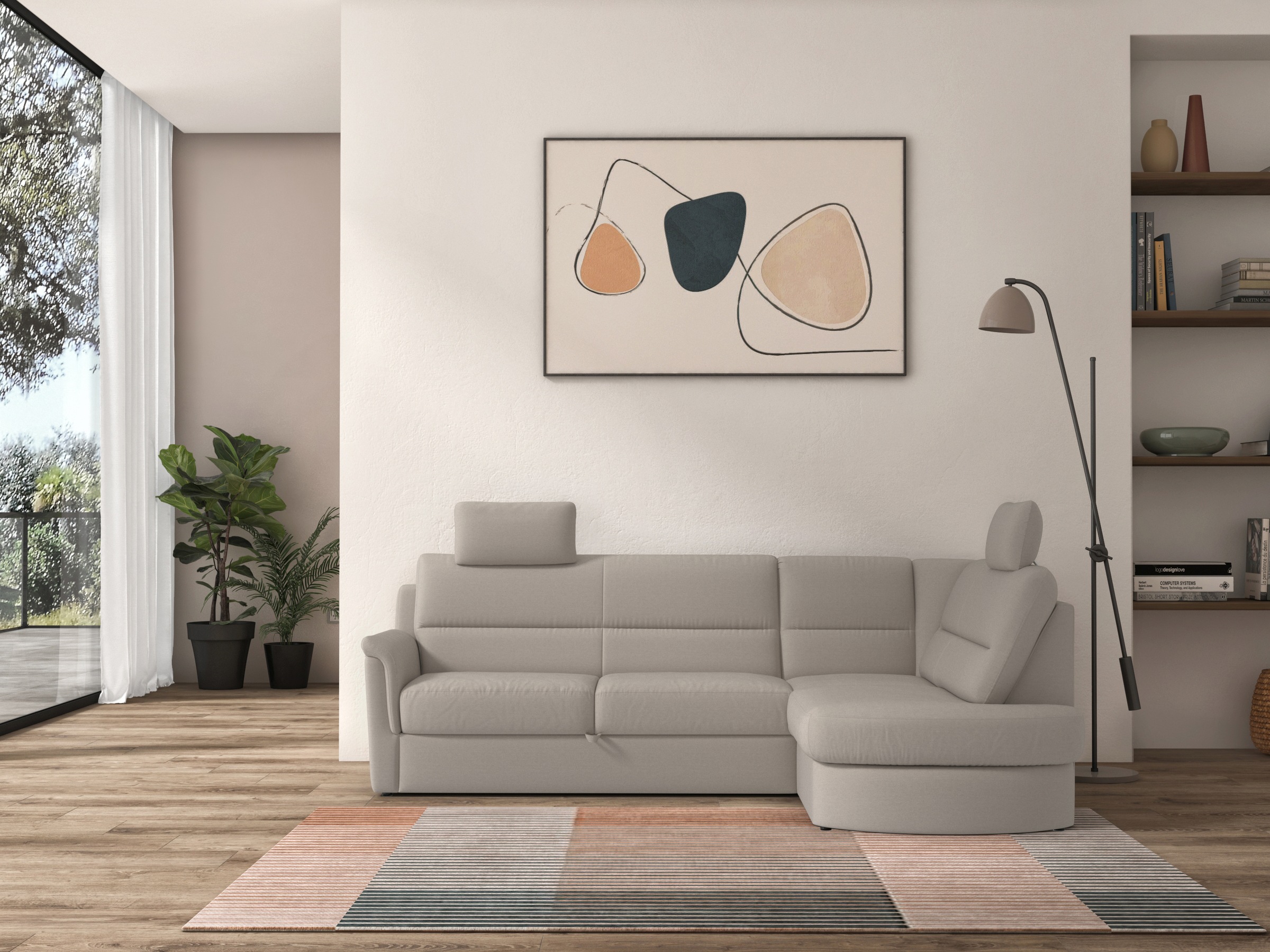 sit&more Canapé d'angle »Panini L-Form« wahlweise mit Vorziehsitz und Bettkasten