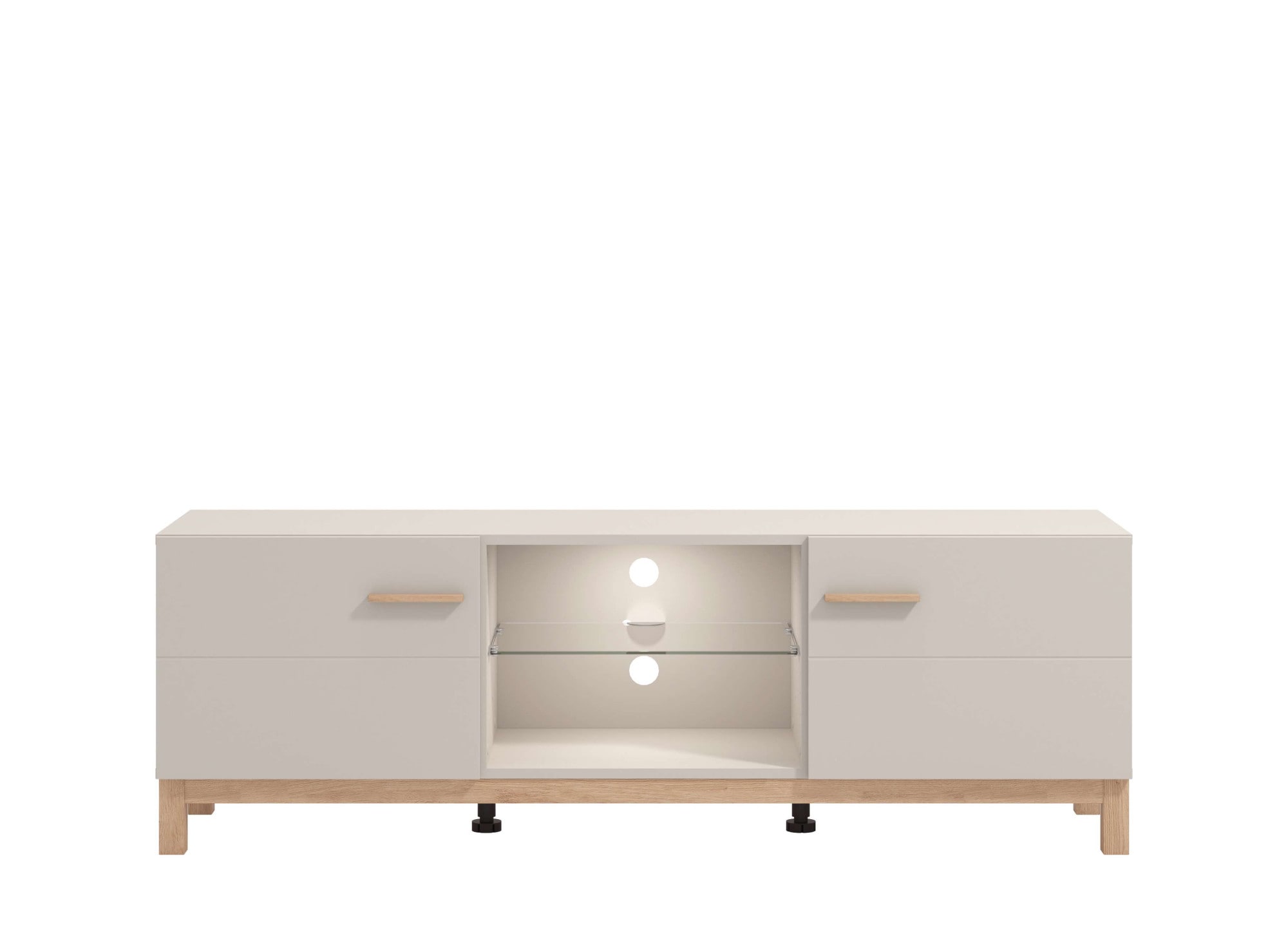 Home affaire Banc TV »Essex, TV-Board, TV-Kommode, TV-Schrank, TV-Unterschrank, TV-Möbel« Elegantes Lowboard (154 cm) in Kaschmir mit viel Stauraum