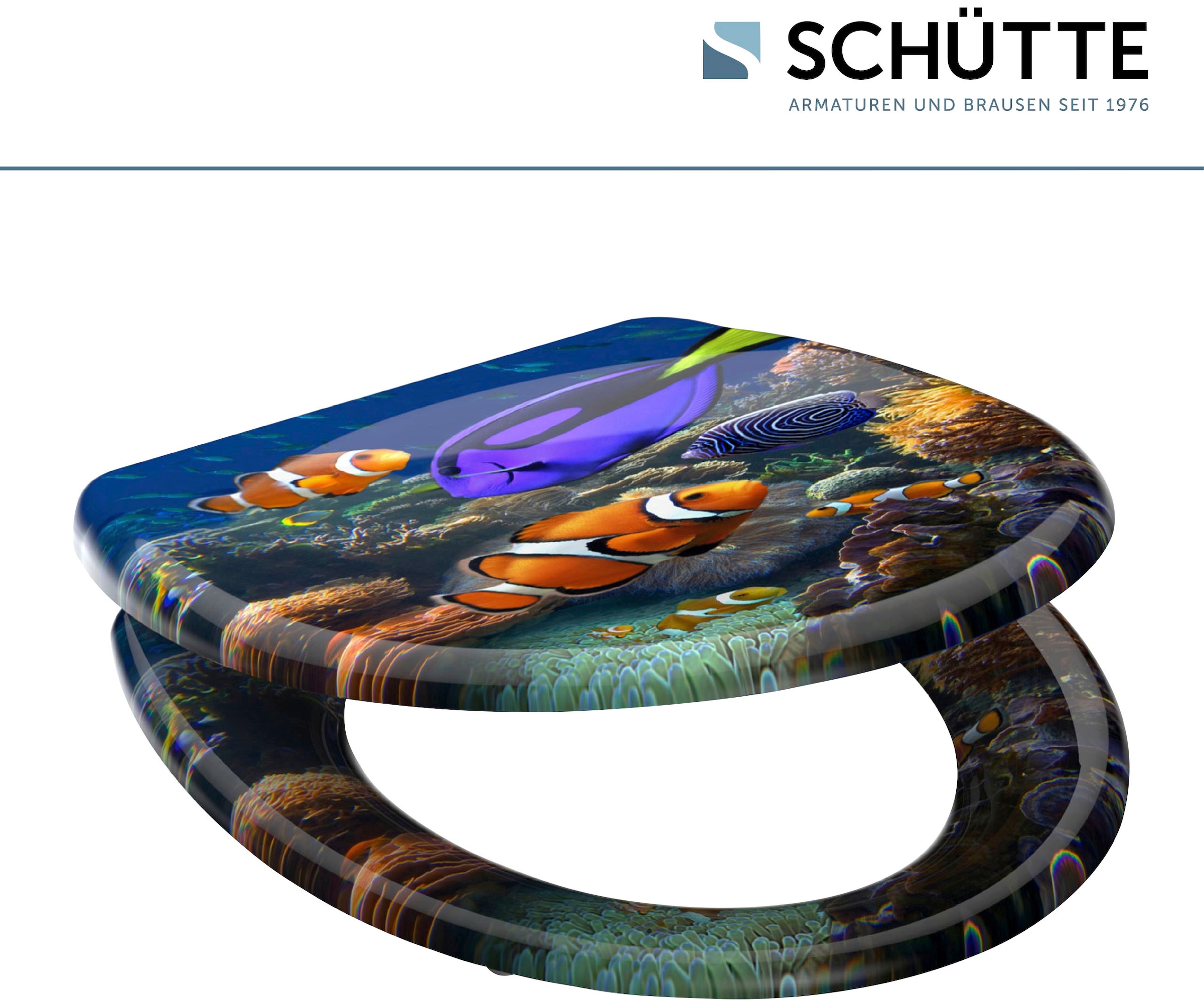 Schütte WC-Sitz »SEA LIFE« bruchsicher und kratzfest, Absenkautomatik, Standardmass