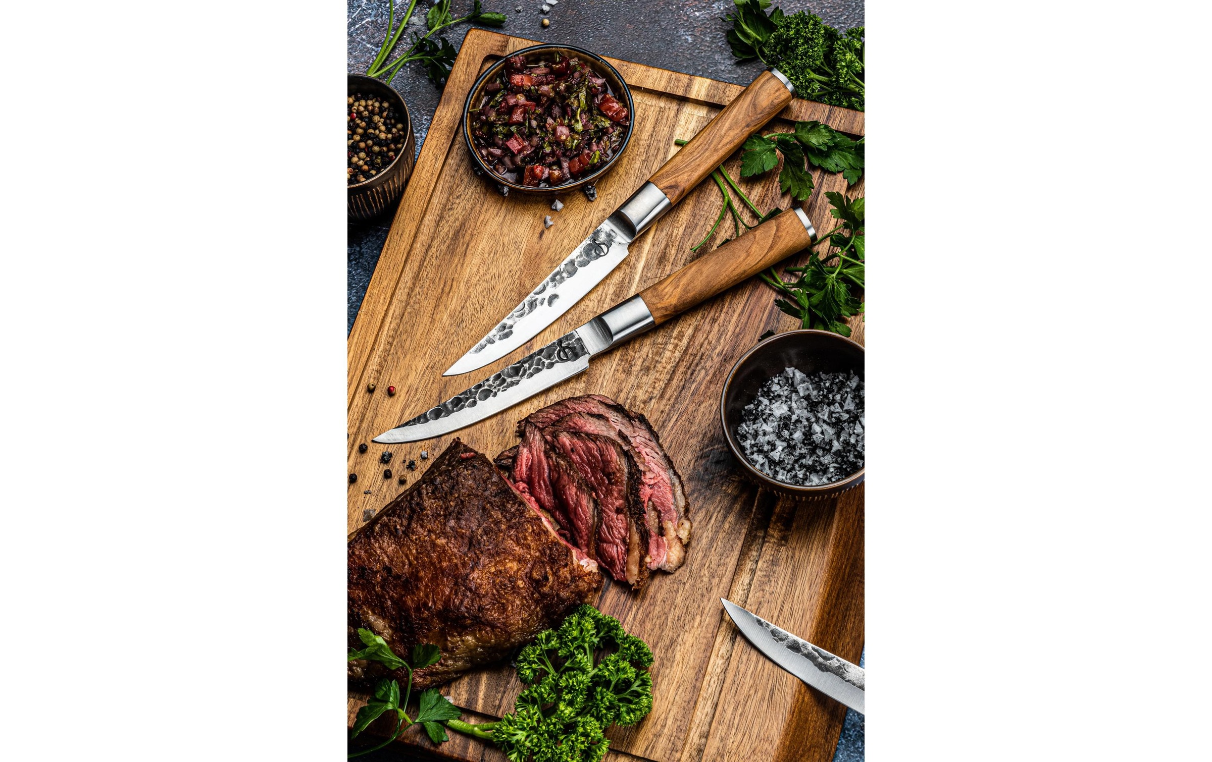   Couverts à steak »Forged 4tlg. Olive«