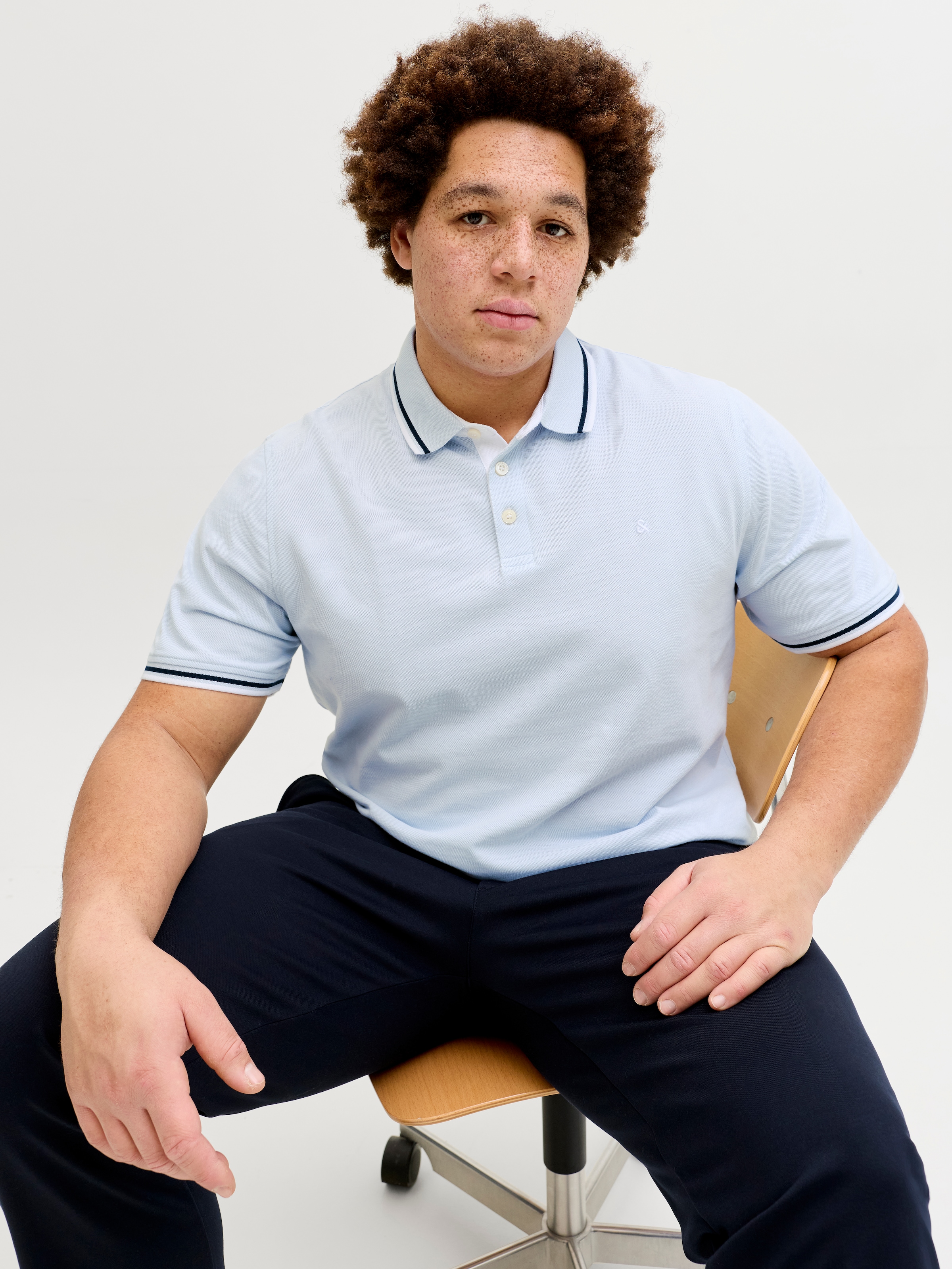Jack & Jones PlusSize Polo »JJEPAULOS POLO SS NOOS PLS« coton, coupe régulière