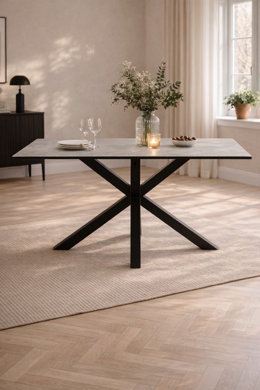 ACTONA GROUP Table de salle à manger »Heaven mit Keramikplatte & stabilem Stahlgestell, mehrere Varianten« Largeur : 135, 160 et 200 cm,  Table à manger design facile d'entretien – robuste, élégante & durable
