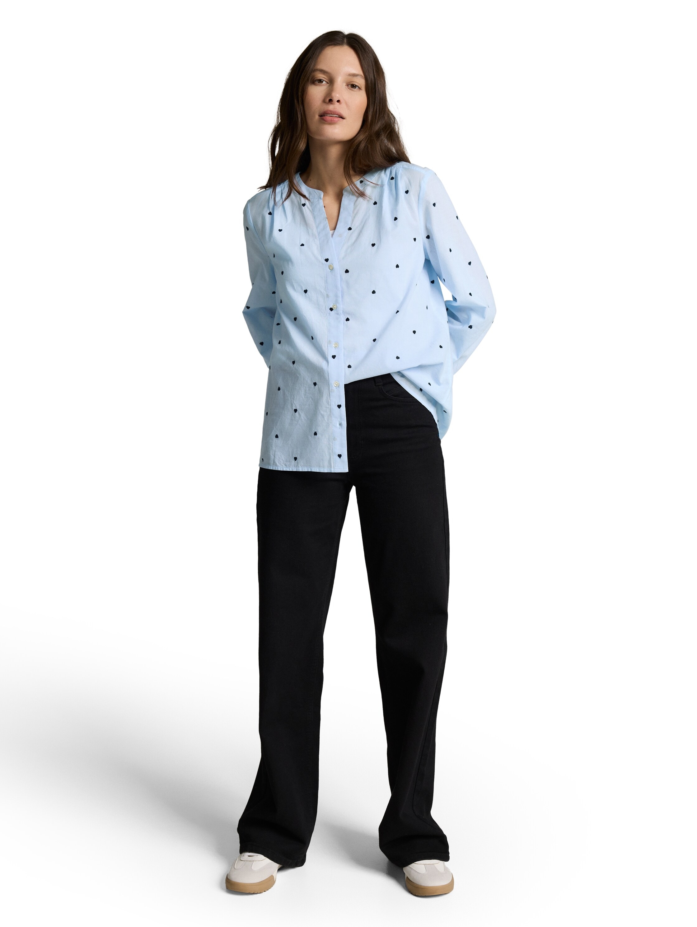TOM TAILOR Blouse classique mit All-Over Print
