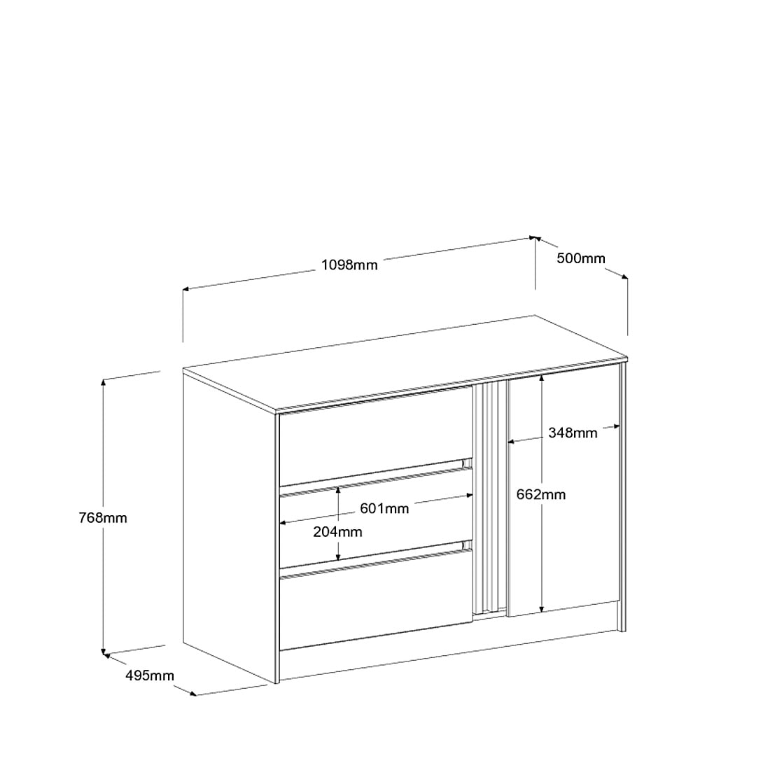 Parisot Schlafzimmer-Set »Parisot Escale« 3 Stk. tlg. Einsatz der Kommode drehbar - Eiche oder Weiss, viel Stauraum