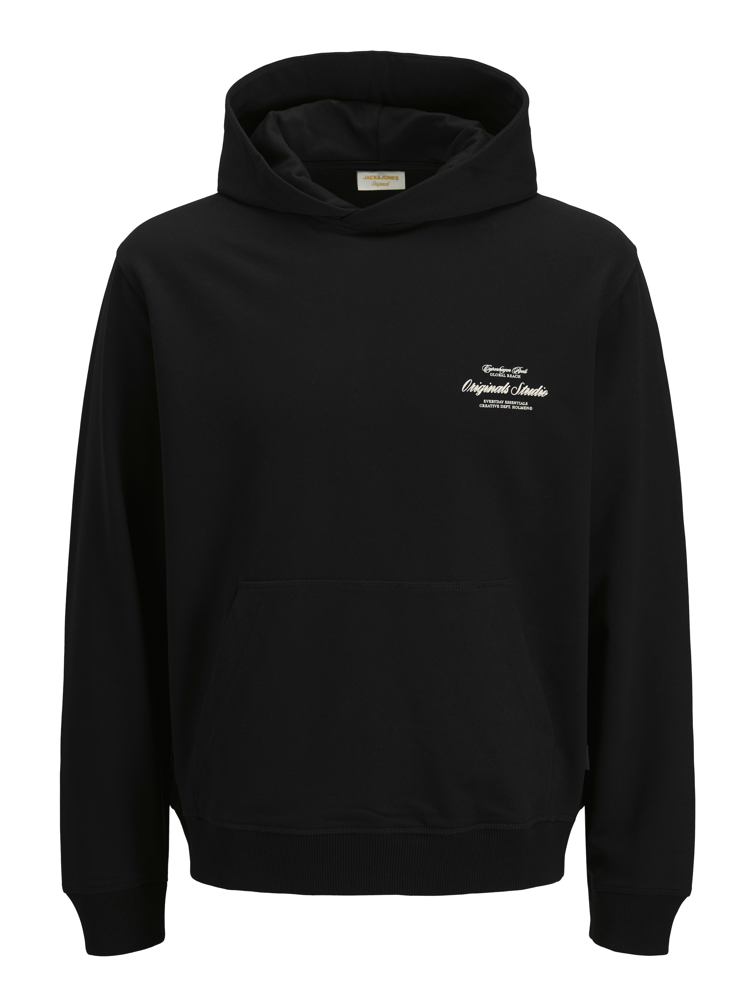 Jack & Jones PlusSize Sweat à capuche »JORNORREBRO TYPO BACK SWEAT HOOD PLS«, mélange coton, coupe régulière
