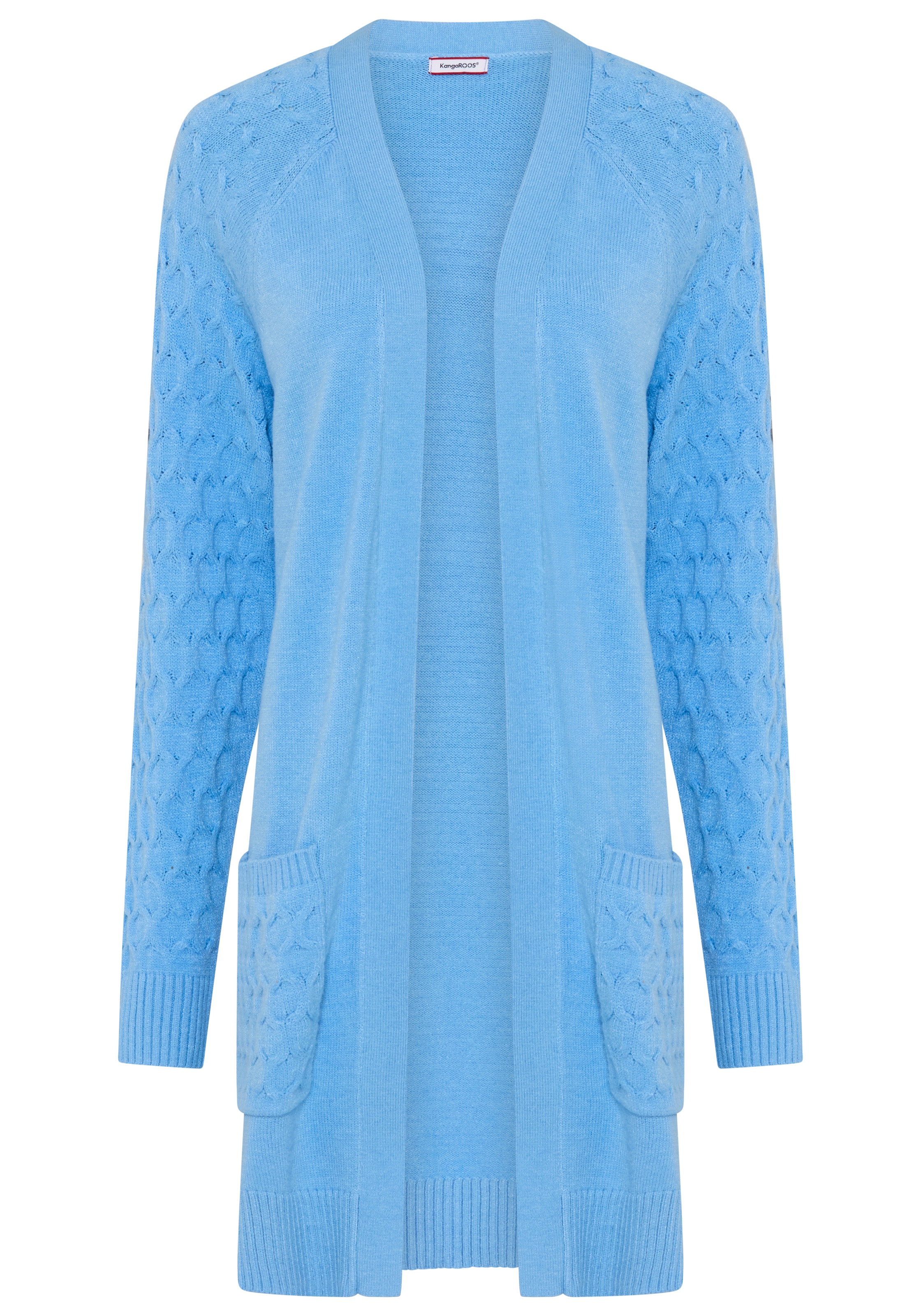 KangaROOS Cardigan casual Stil, bequeme Passform, mit Raglanärmeln, grosse Grössen