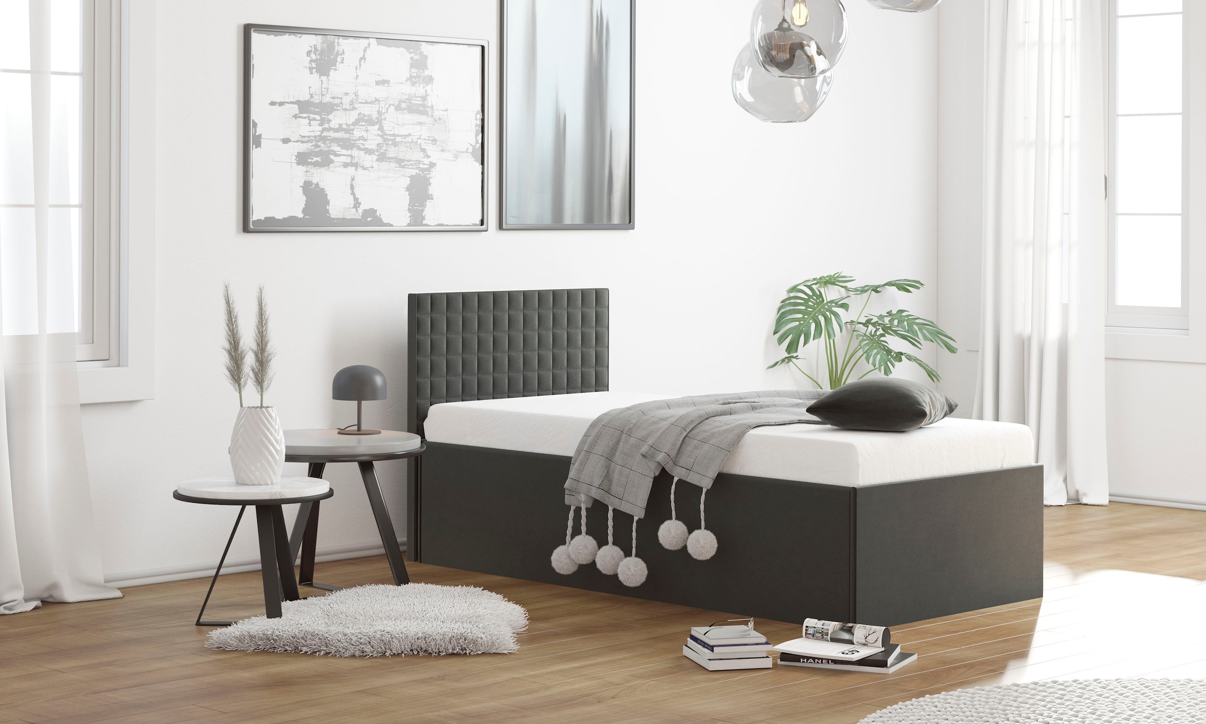 Westfalia Schlafkomfort Lit rembourré avec coffre de lit en version avec matelas