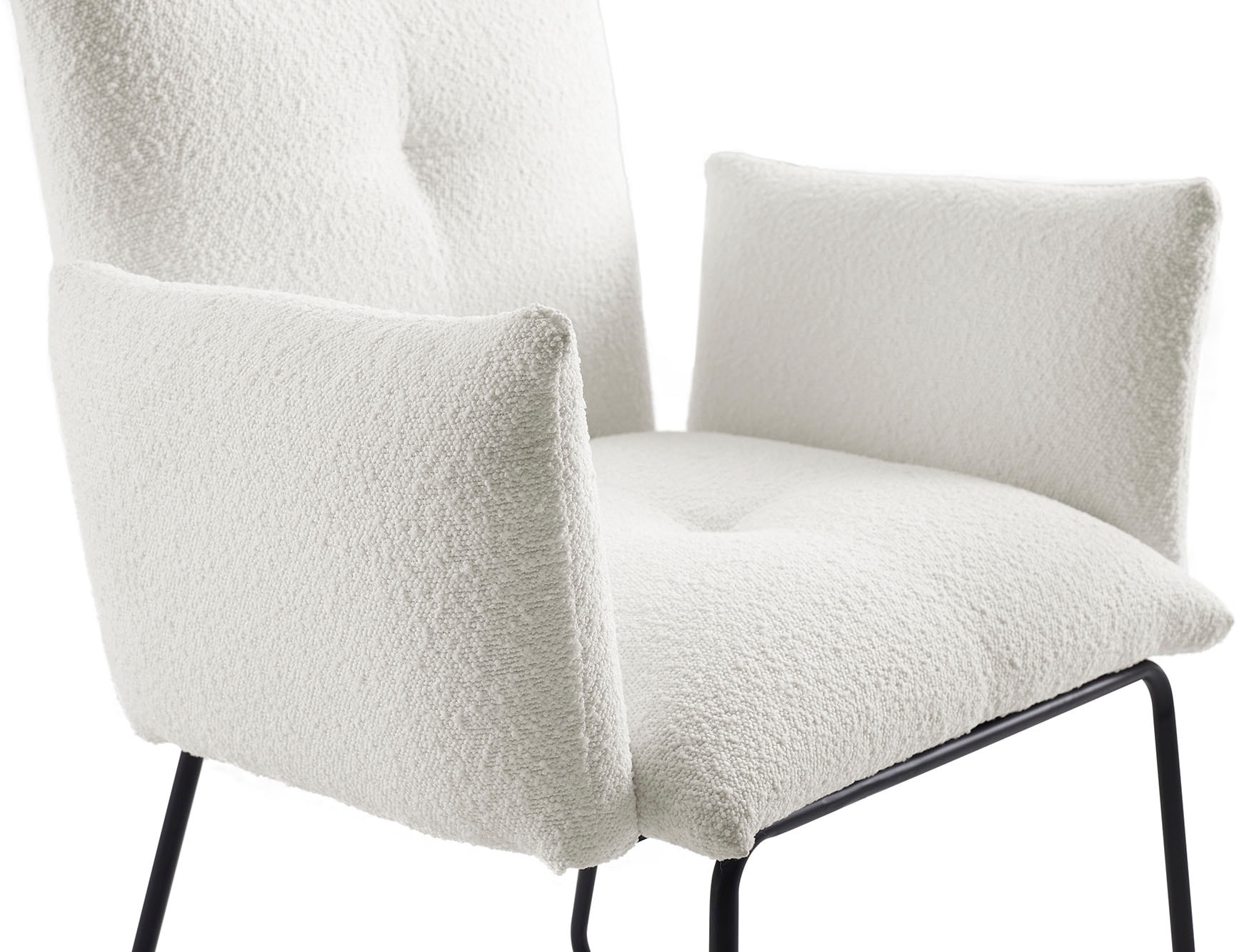 SalesFever Armlehnstuhl »Komfortabler Esszimmerstuhl mit Stil« () mit Wellenunterfederung