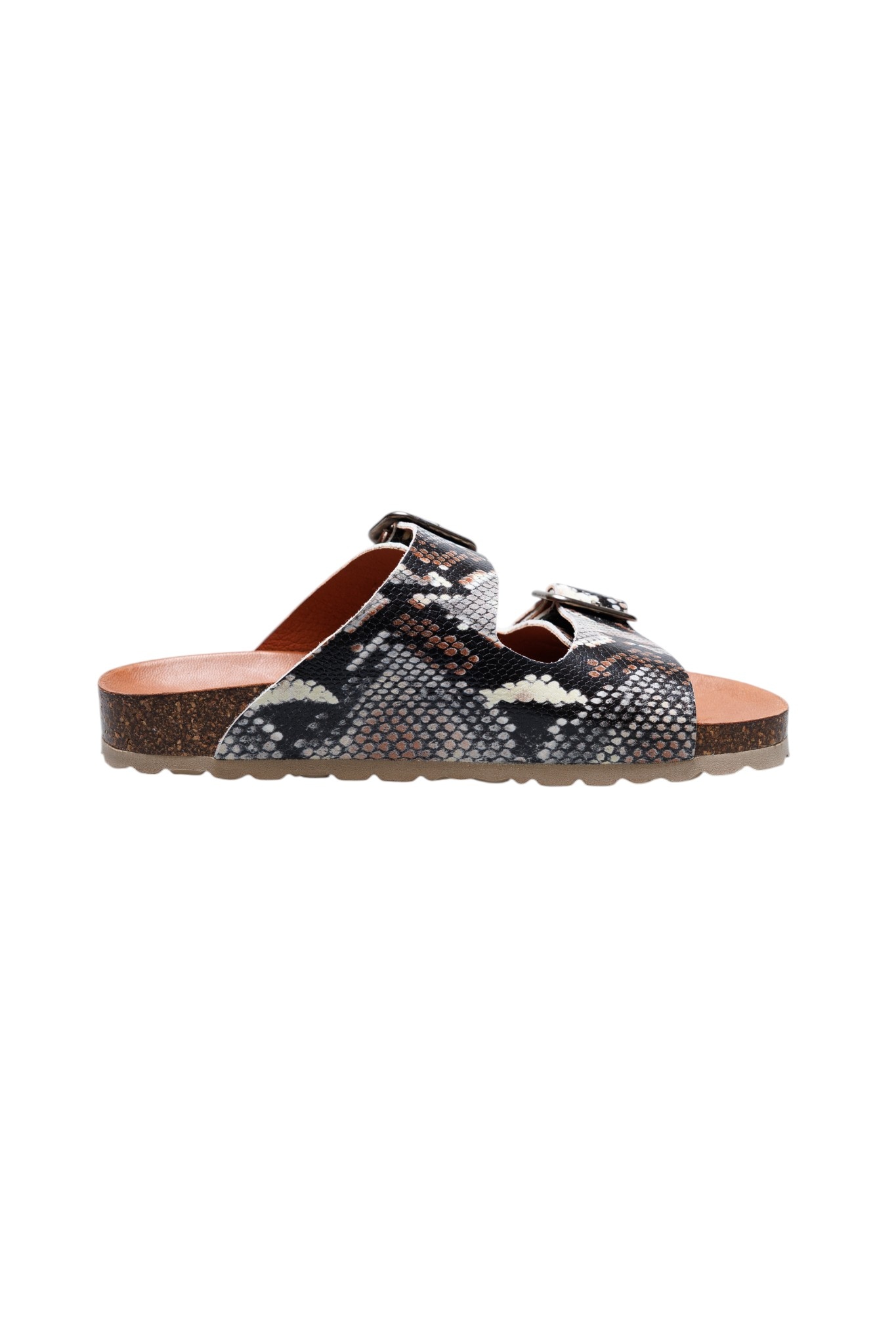 VERBENAS Pantolette  chaussure d’été, chausson, chaussure de plage aspect reptile