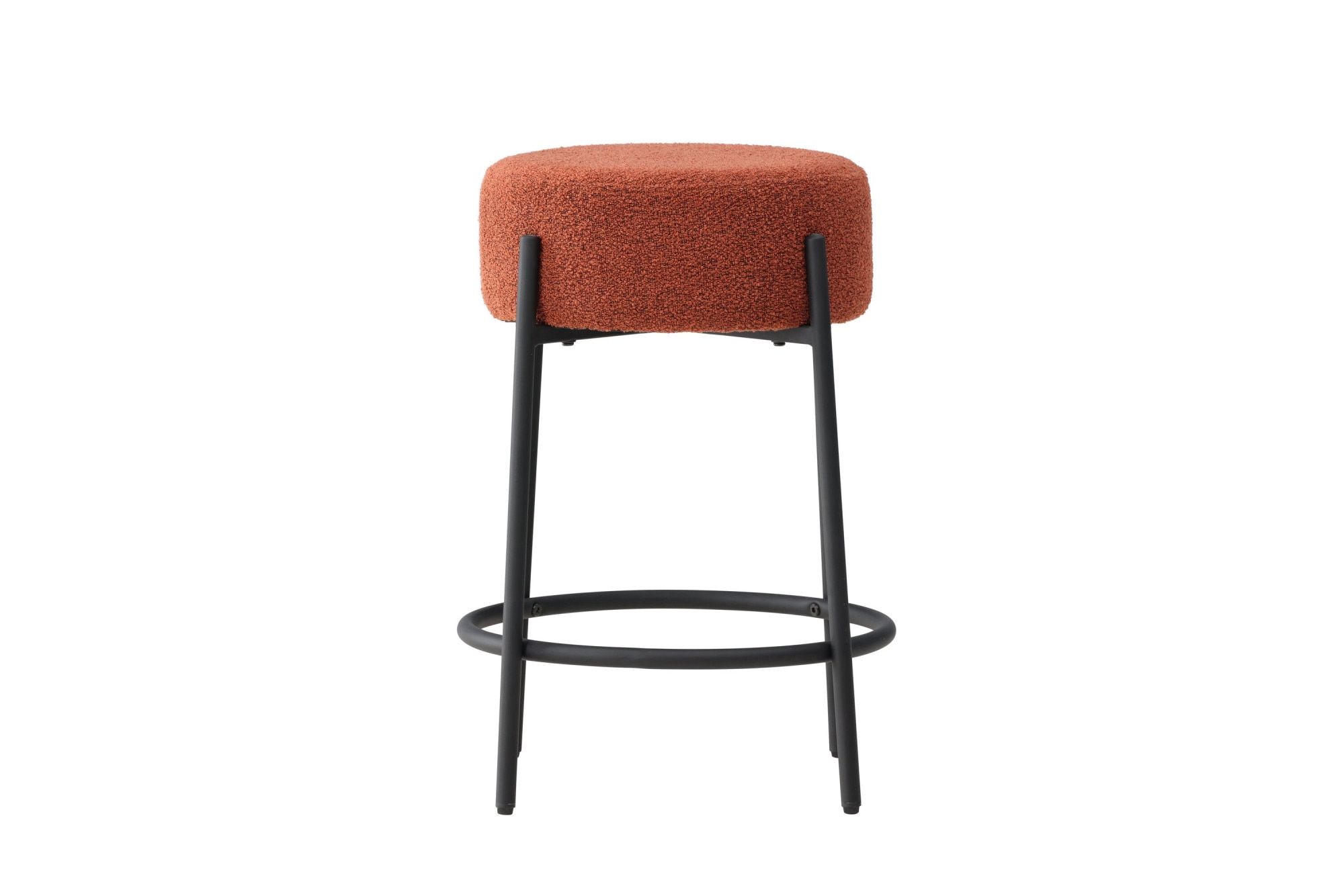 Venture Home Barhocker »Tucson, Barhocker in Bouclé, niedrige Sitzfläche, belastbar bis 150 kg« Tresenstuhl, Bouclé-Bezug, Stahlbeine, Fussstütze, modern