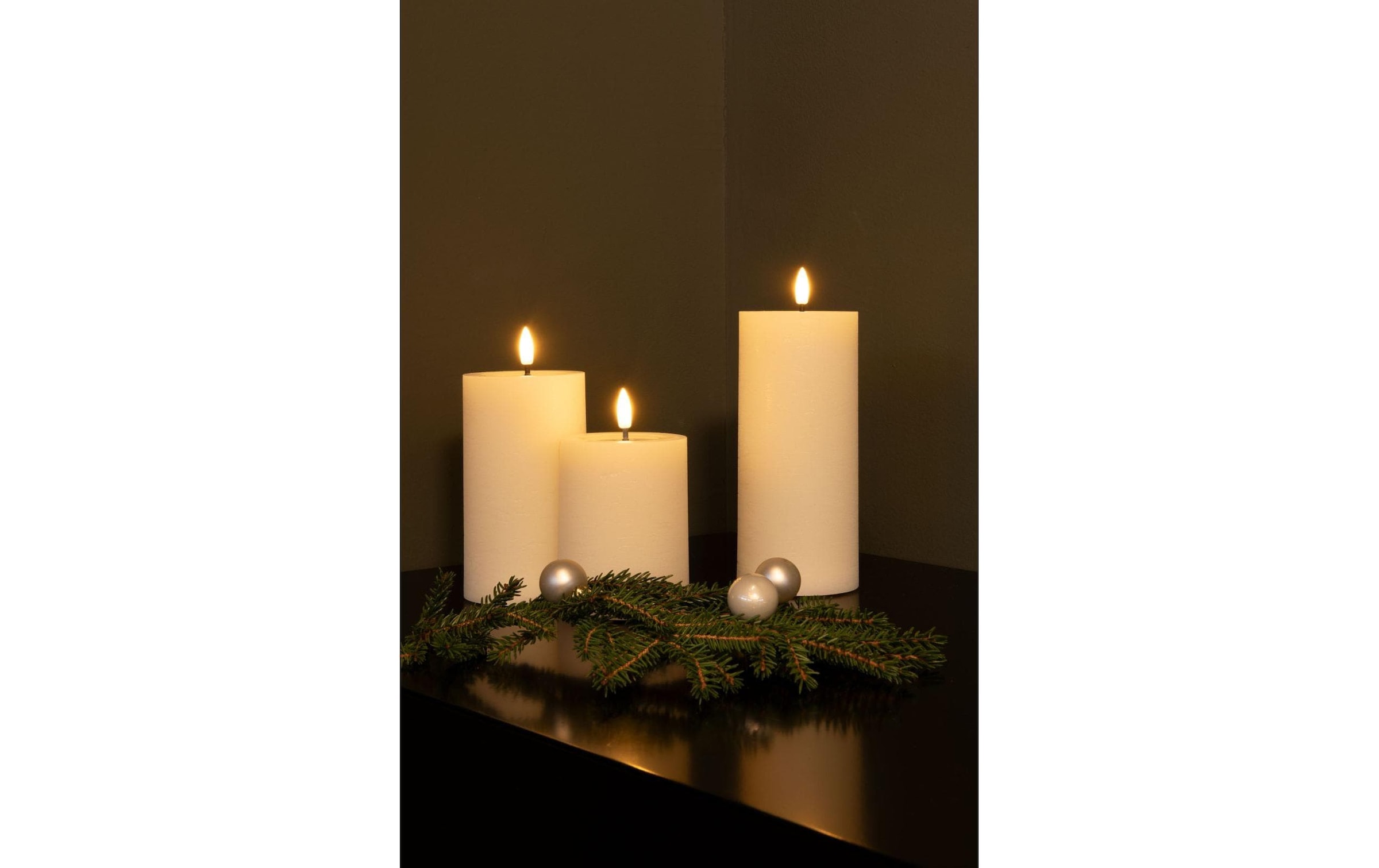 STT Bougie LED »Flat Candle Set, Wachs, creme«