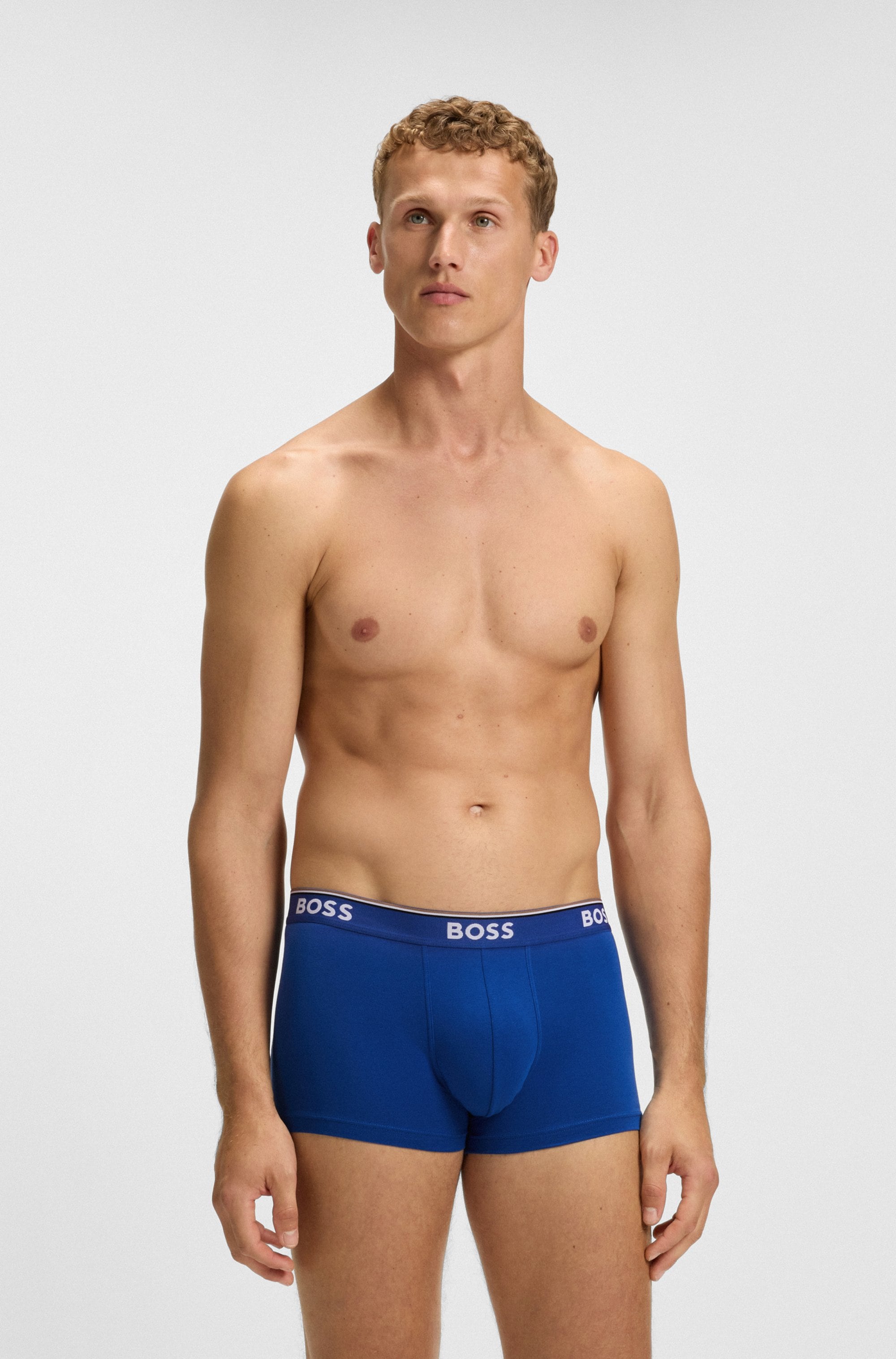 BOSS Boxer »TRUNK 3 PACK« 3 Stk. tlg., BOSS Schriftzug auf dem Bund