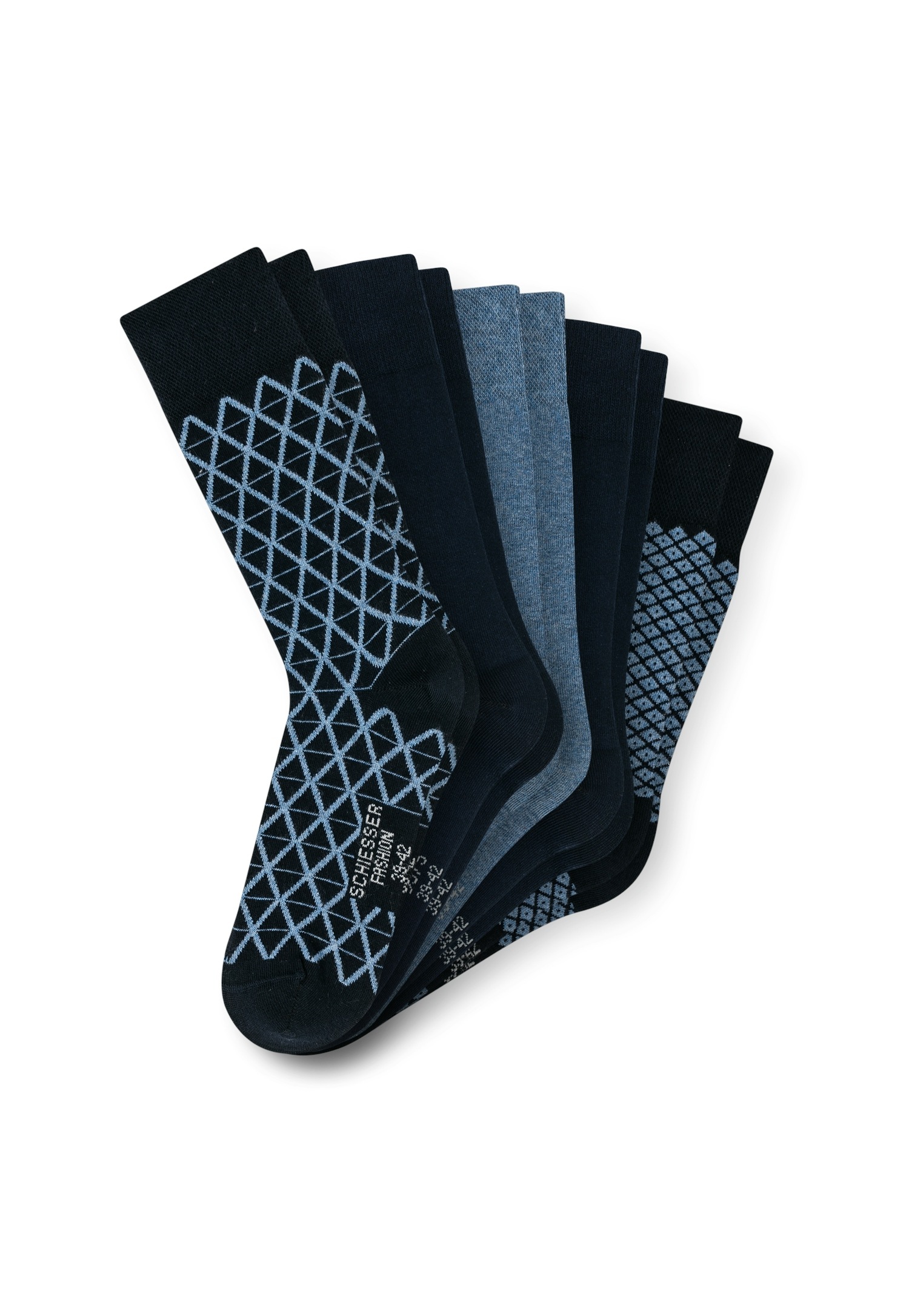 Schiesser Socken »Bluebird« 5 Paar tlg. druckfreier Bund, Fersen und Zehen handgekettelt, Cotton-Mix
