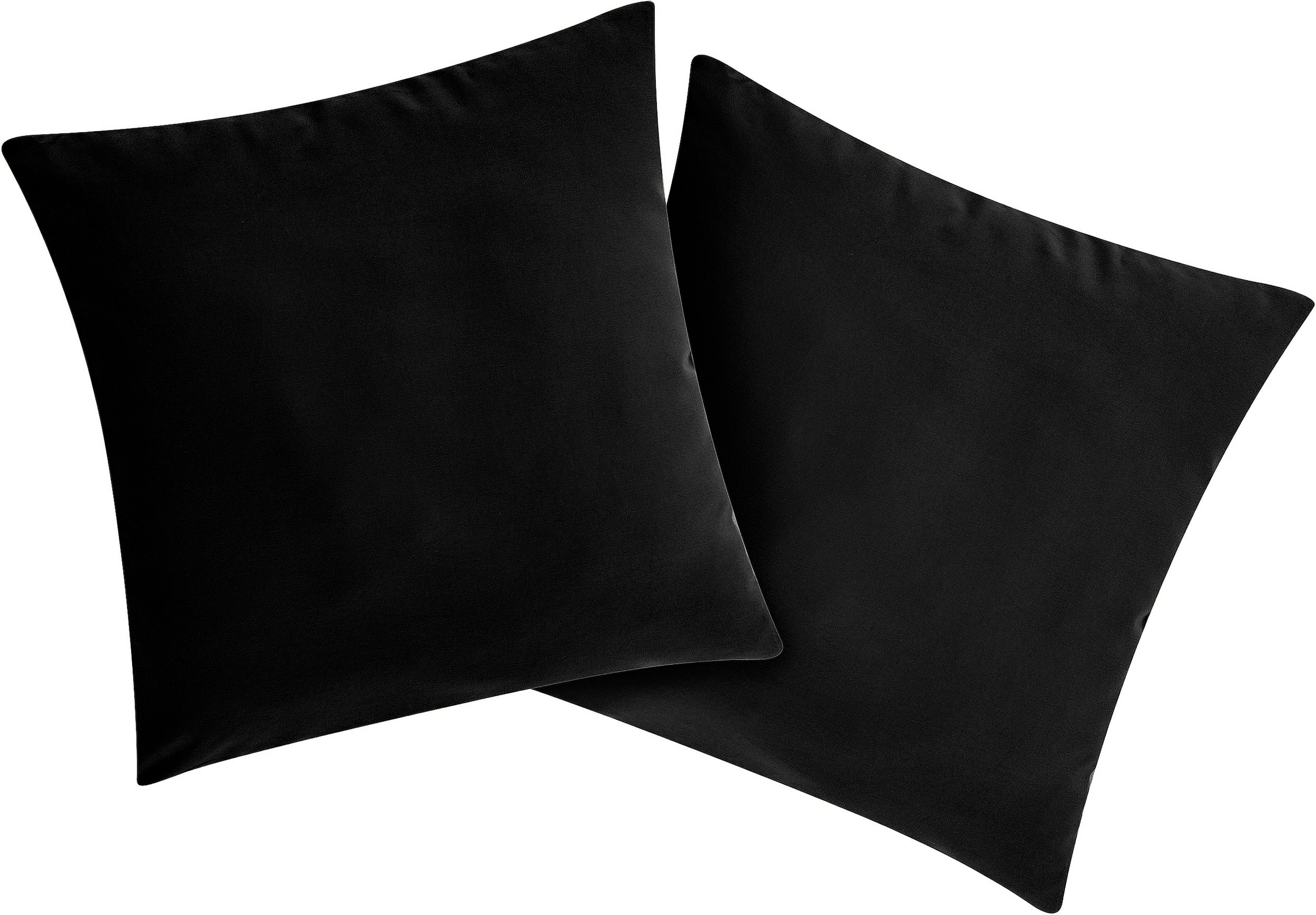 GOODproduct Coussin décoratif »Raja« uni, housses de coussin sans rembourrage, 40 x 40 cm, lot de 2, microfibre