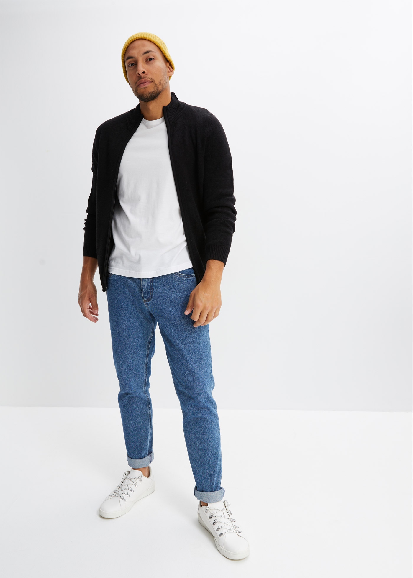 bonprix Veste en tricot »Feinstrickjacke«, mit Stehkragen, Regular Fit
