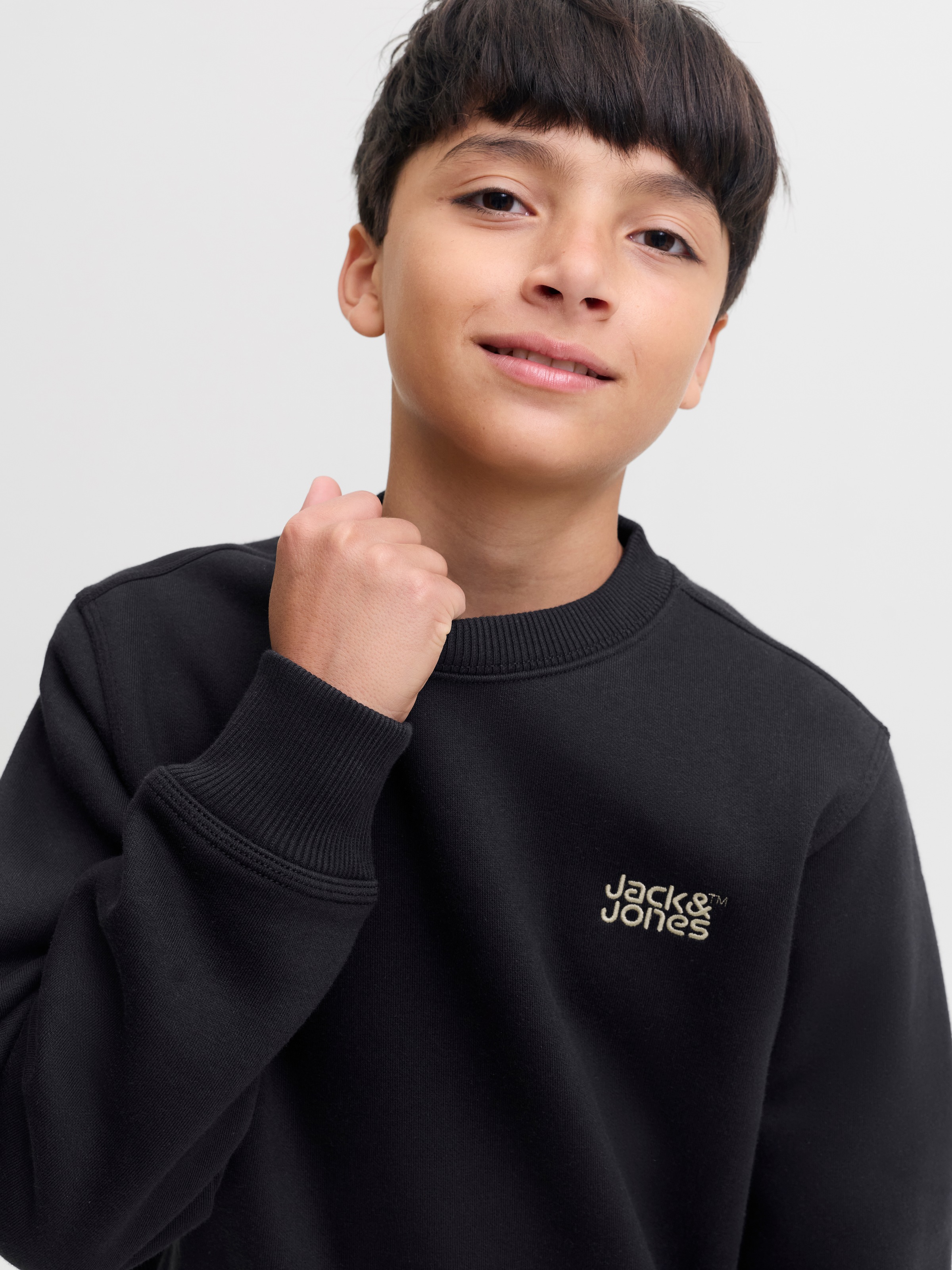 Jack & Jones Junior Sweat-shirt »JJECOLTON SWEAT CREW NECK SN JNR«, mélange de coton, coupe ample

