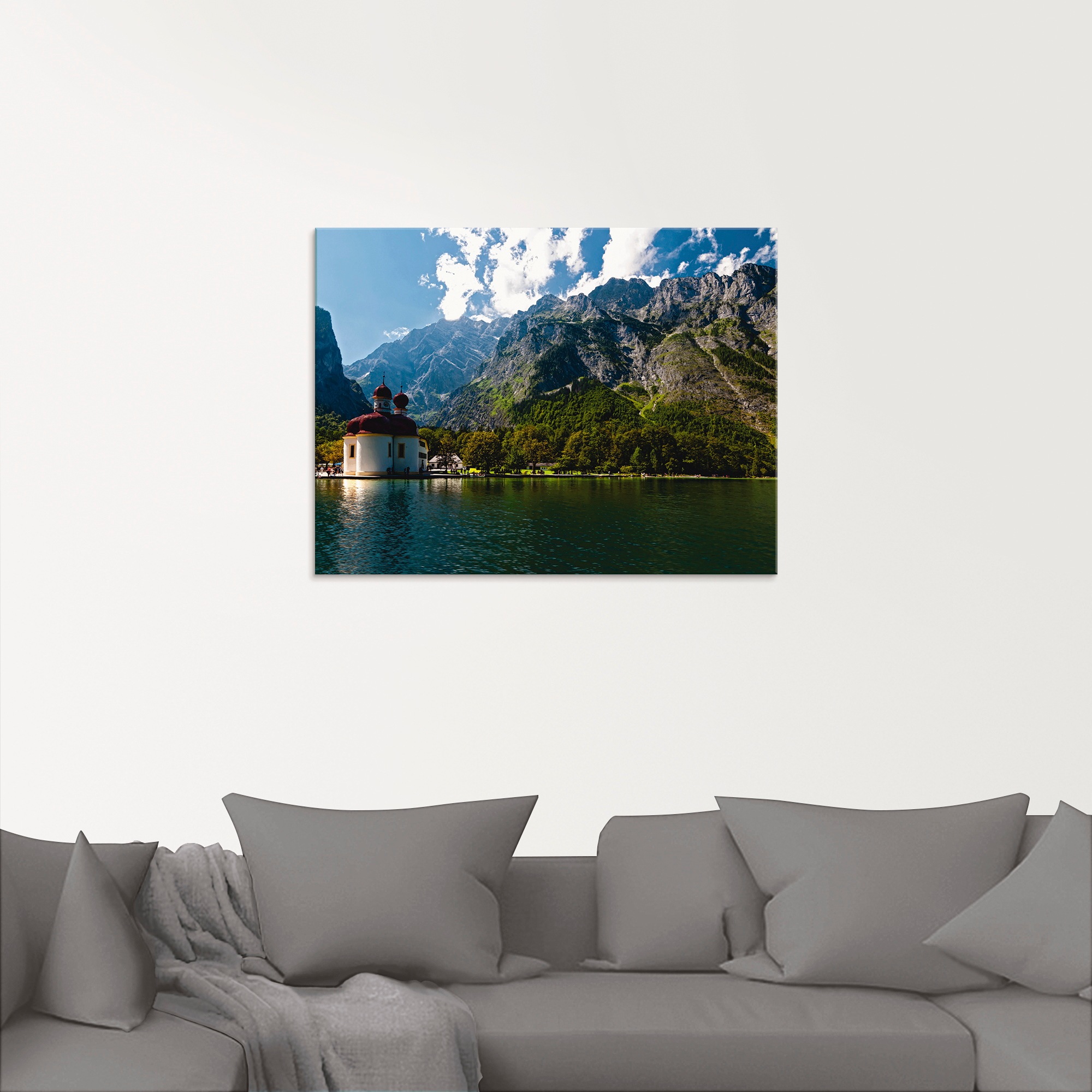 Artland Glasbild »St. Bartholomä Königssee I« Berge 1 Stk. tlg. in verschiedenen Grössen