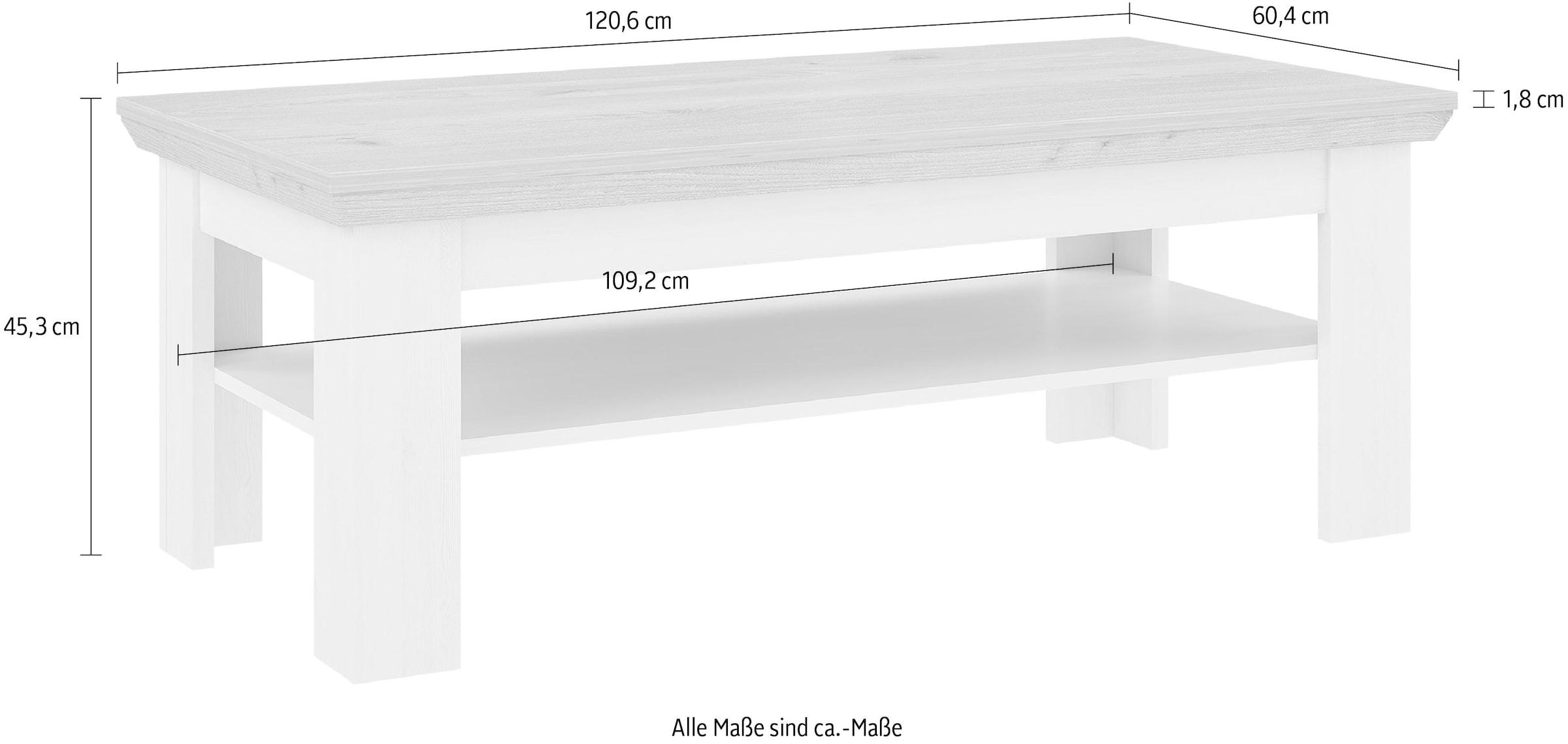 FORTE Table basse »Iloppa« largeur env. 120 cm