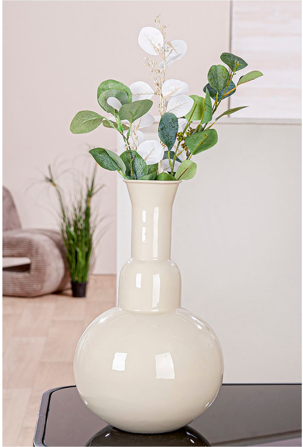GILDE Vase de table »Vase Filu, creme H.36 cm«