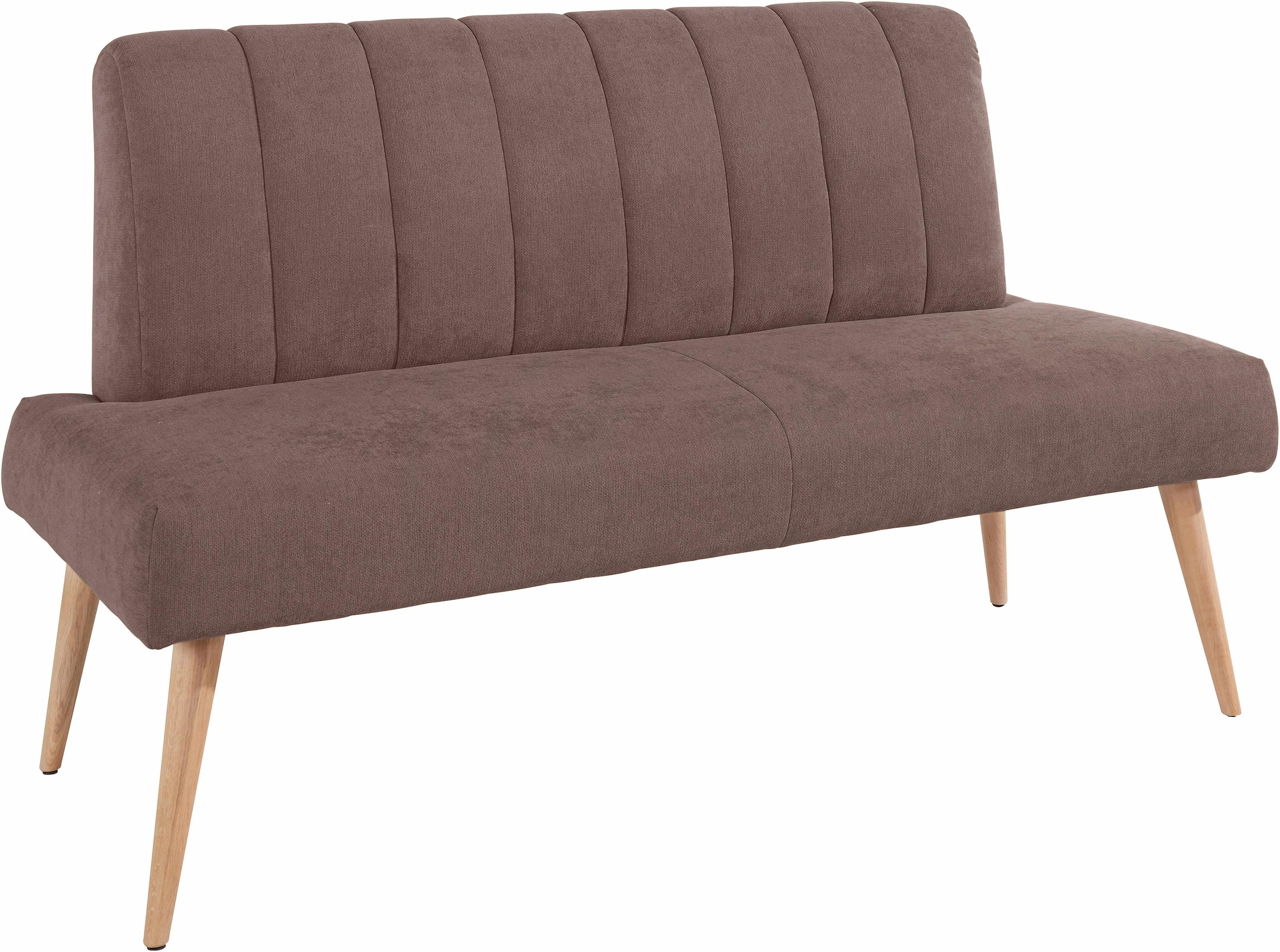 exxpo - sofa fashion Banc »Costa, moderne Rückensteppung, bequem und elegant, hoher Holzfuss« hochwertige Detailverarbeitung, Frei im Raum stellbar